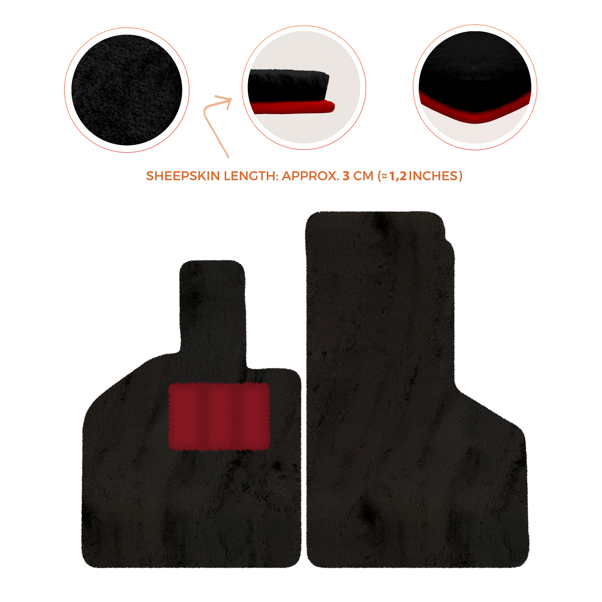 Luxury Sheepskin Floor Mats for Lamborghini Gallardo (2004-2014)