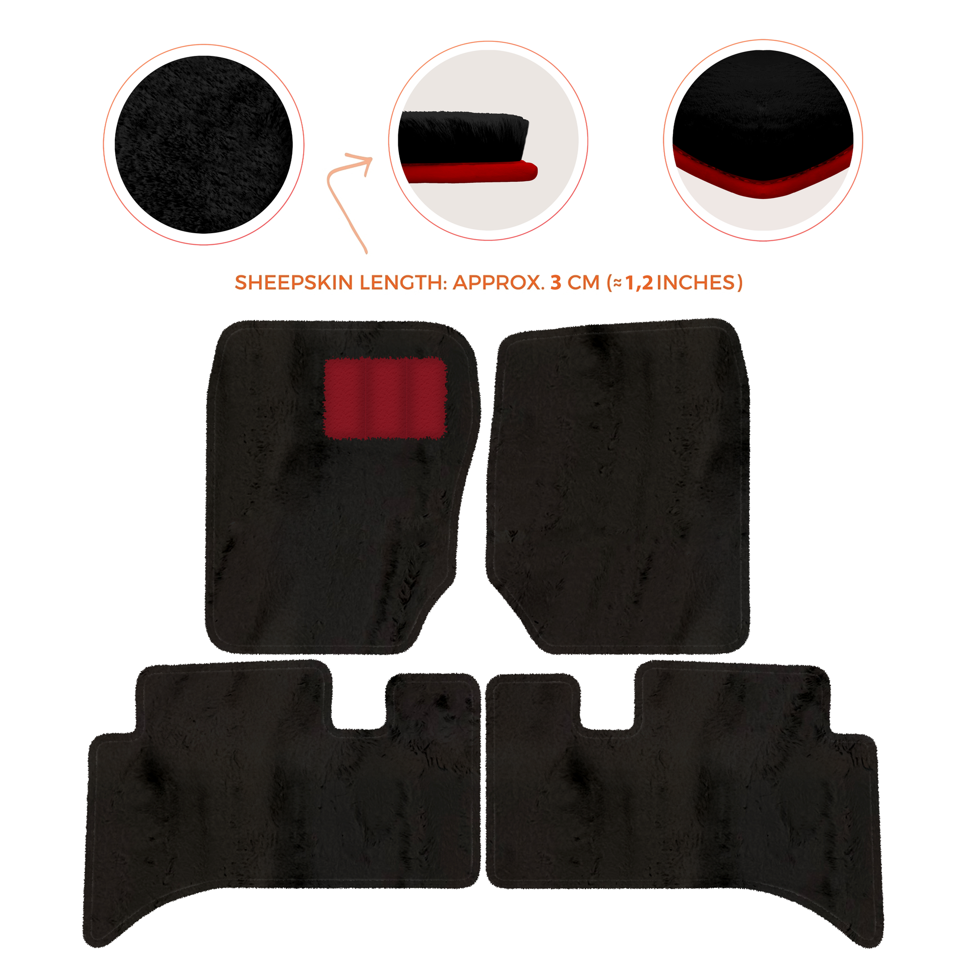 Premium Sheepskin Floor Mats for Range Rover Sport L460 (2022-2024)