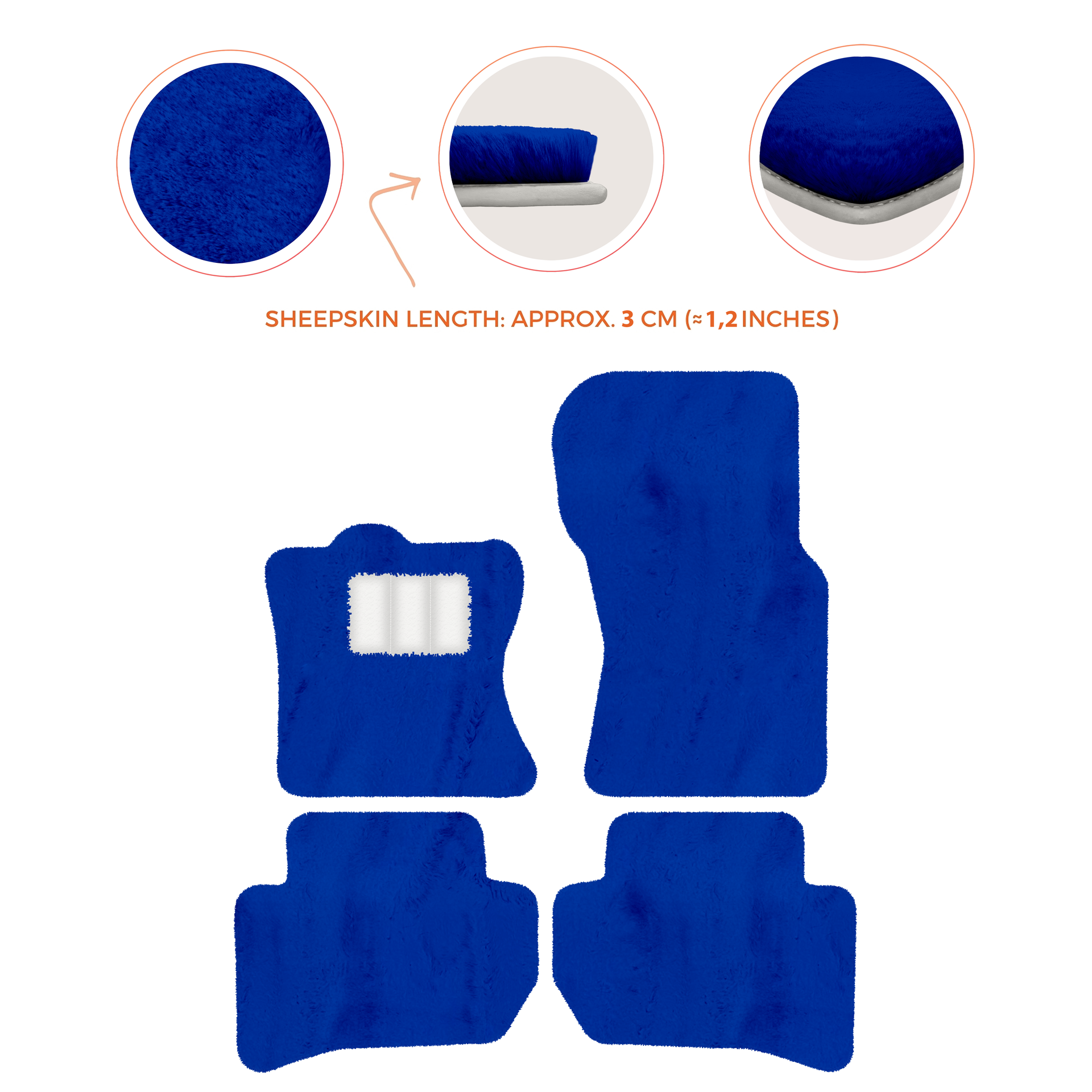 Premium Sheepskin Floor Mats for 2010-2013 Range Rover Sport