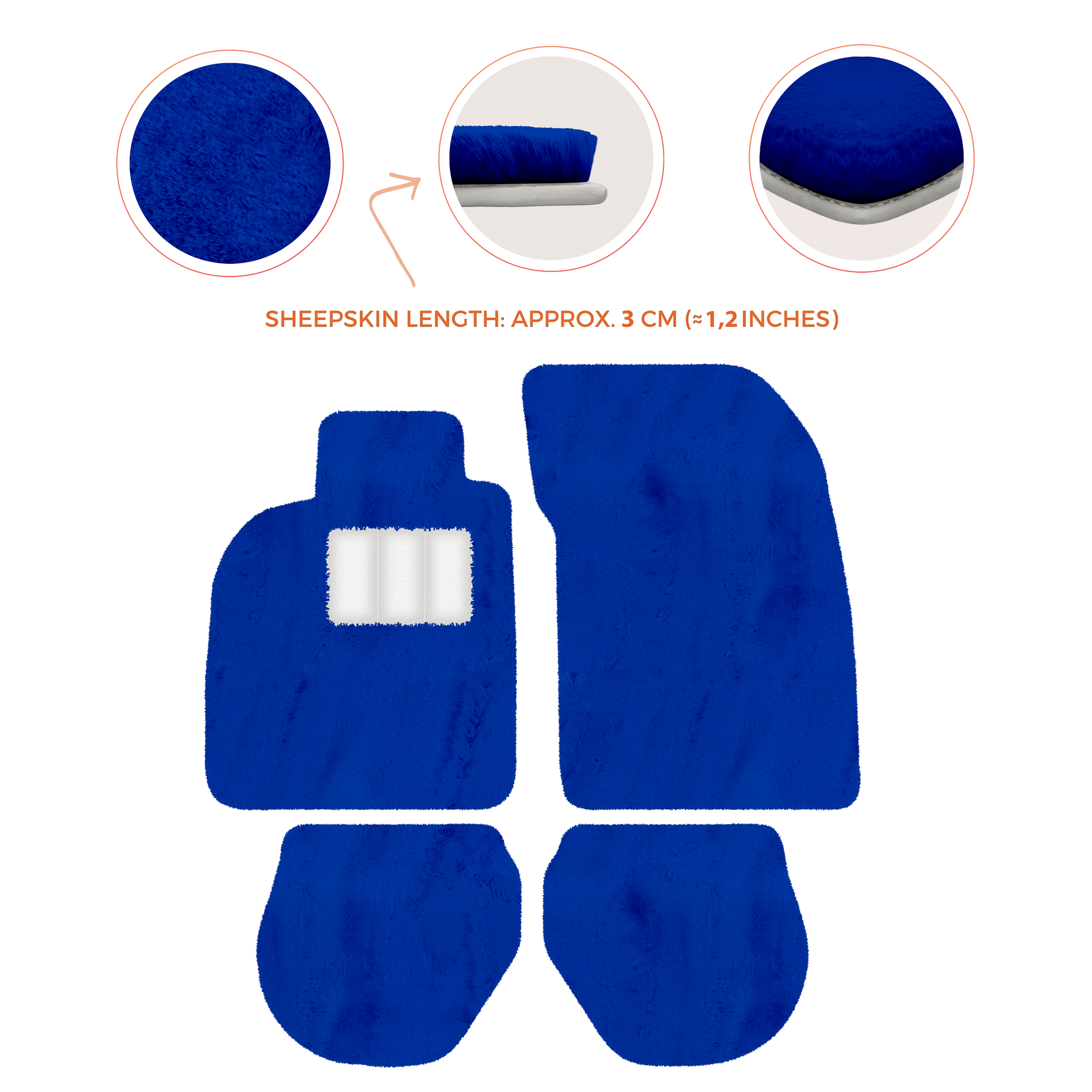 Customizable Leather Floor Mats with Square Pattern for Porsche 911 - 993 (1994-1998) - AutoWin