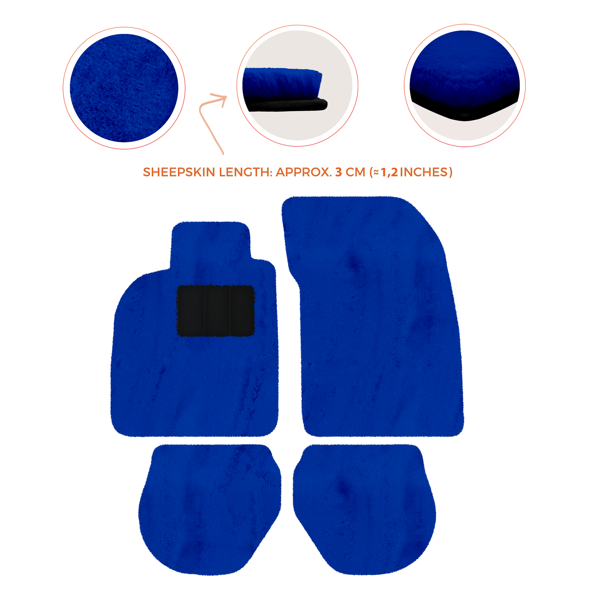 Customizable Leather Floor Mats with Square Pattern for Porsche 911 - 993 (1994-1998) - AutoWin