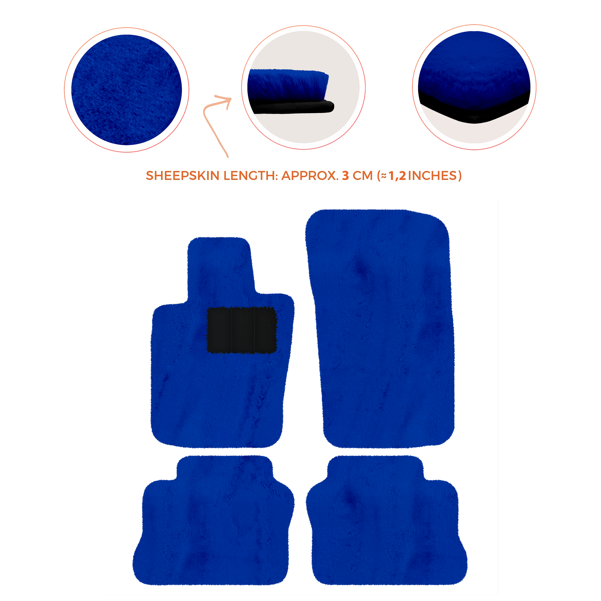 Luxurious Sheepskin Floor Mats for Porsche Panamera (2009-2016)