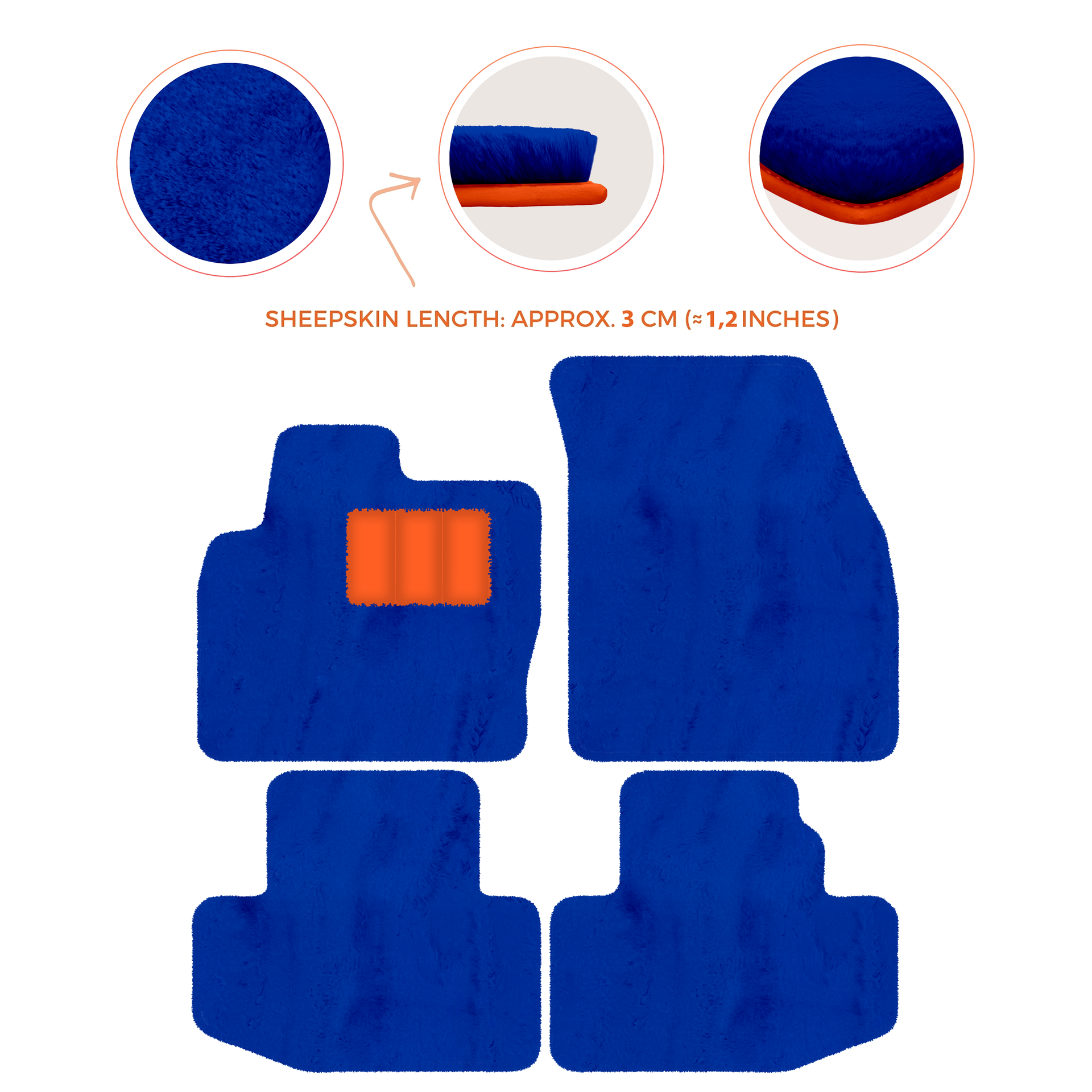 Luxury Sheepskin Floor Mats for Range Rover Sport L460 (2022-2024)