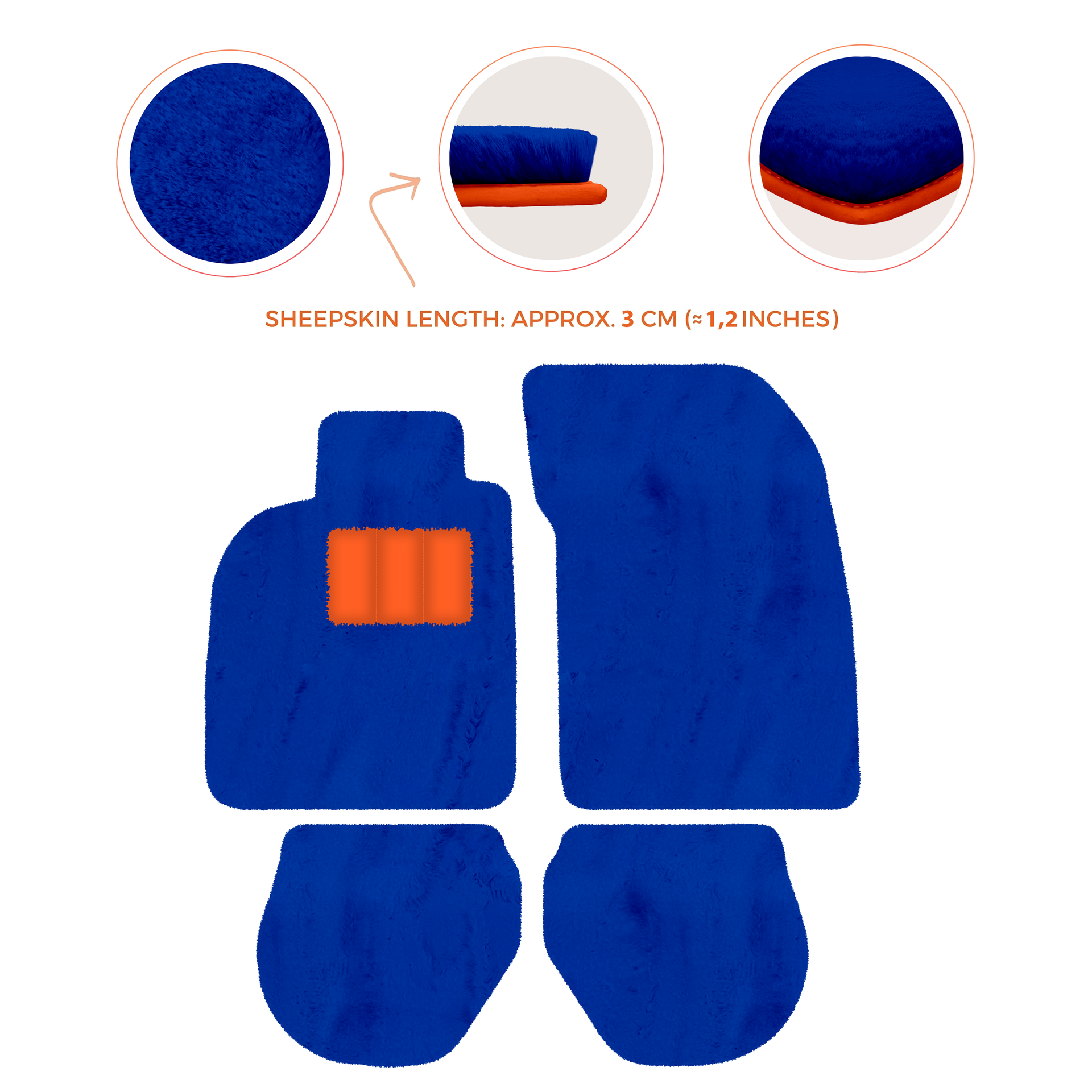 Customizable Leather Floor Mats with Square Pattern for Porsche 911 - 993 (1994-1998) - AutoWin