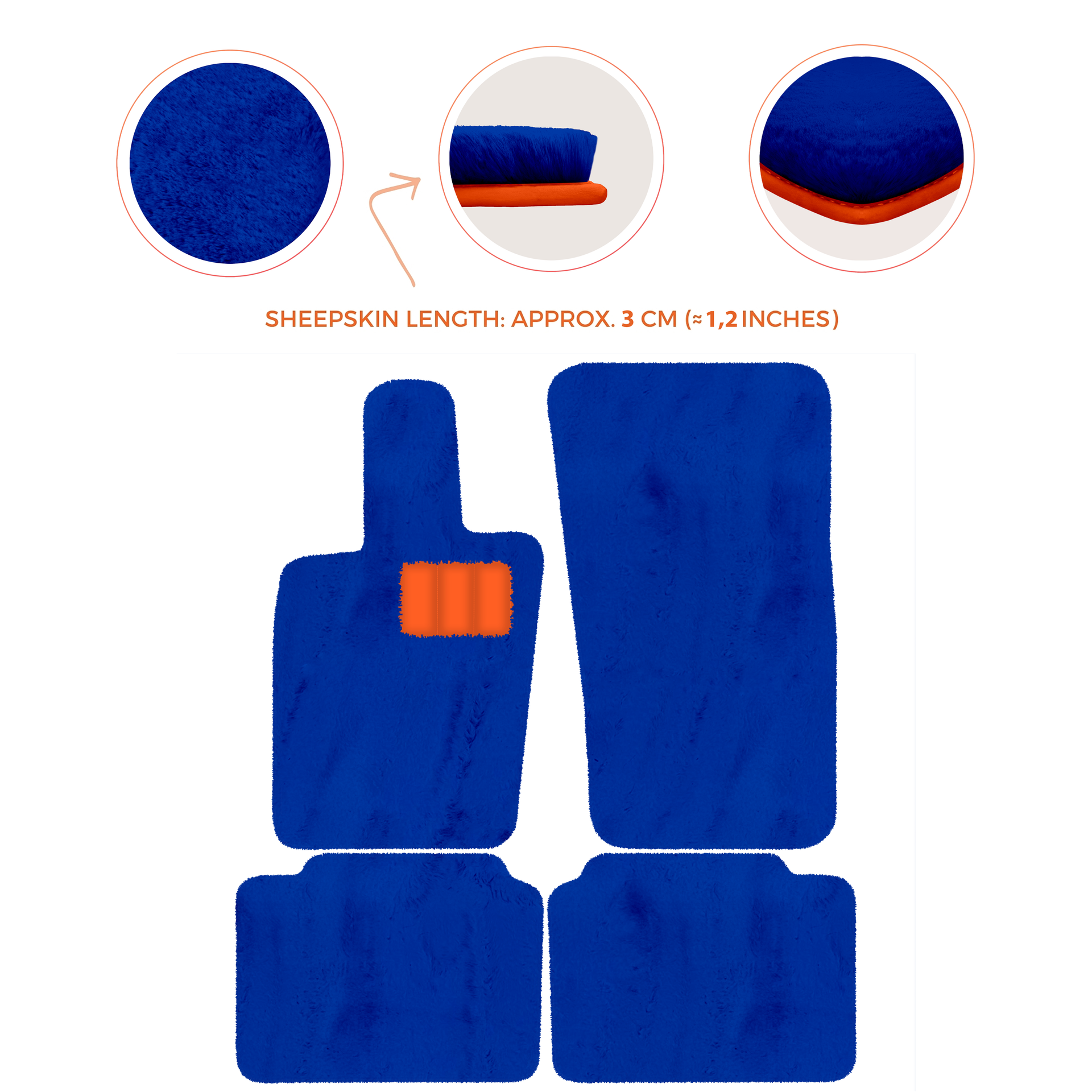 Luxury Sheepskin Floor Mats for Porsche Panamera (2017-2023)