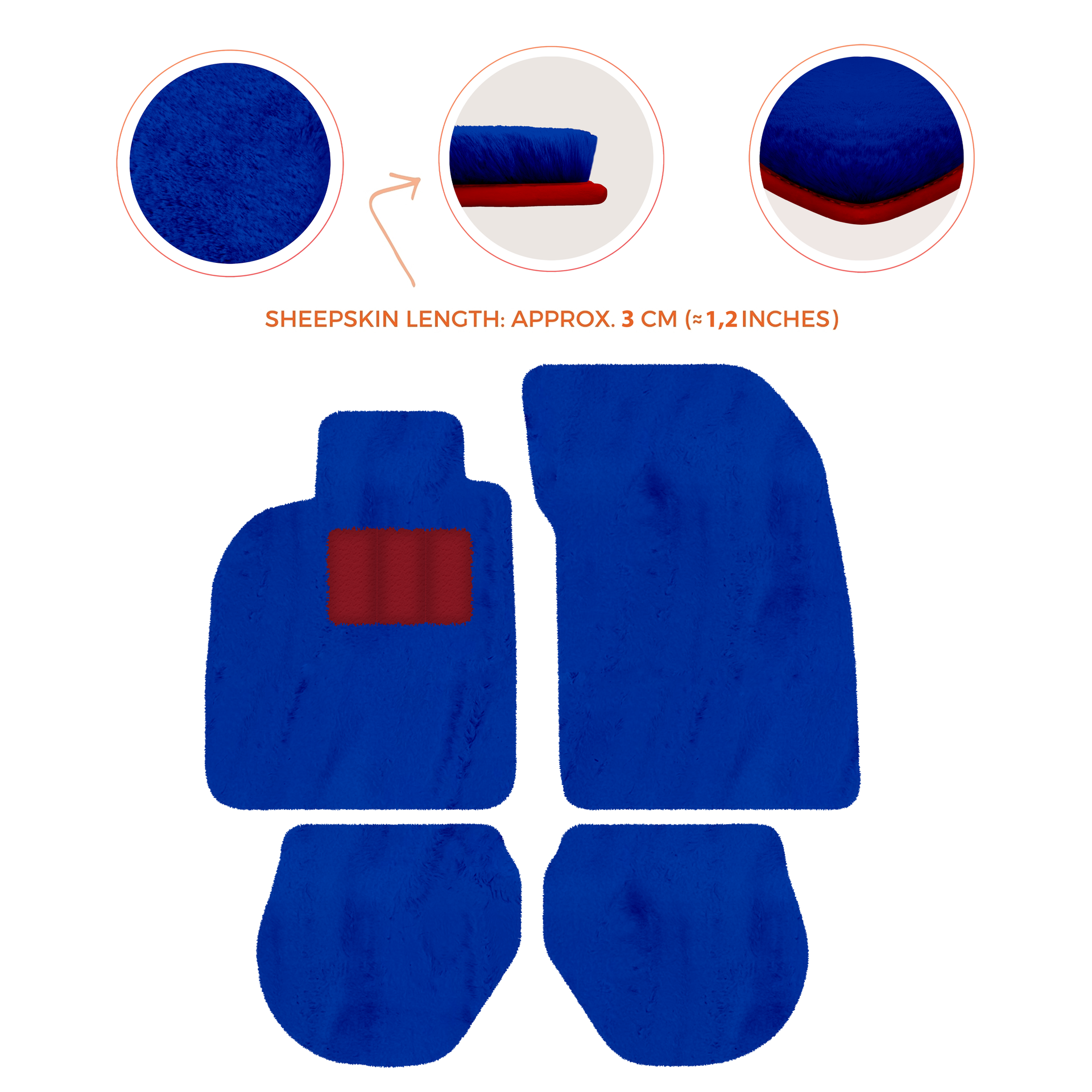 Customizable Leather Floor Mats with Square Pattern for Porsche 911 - 993 (1994-1998) - AutoWin