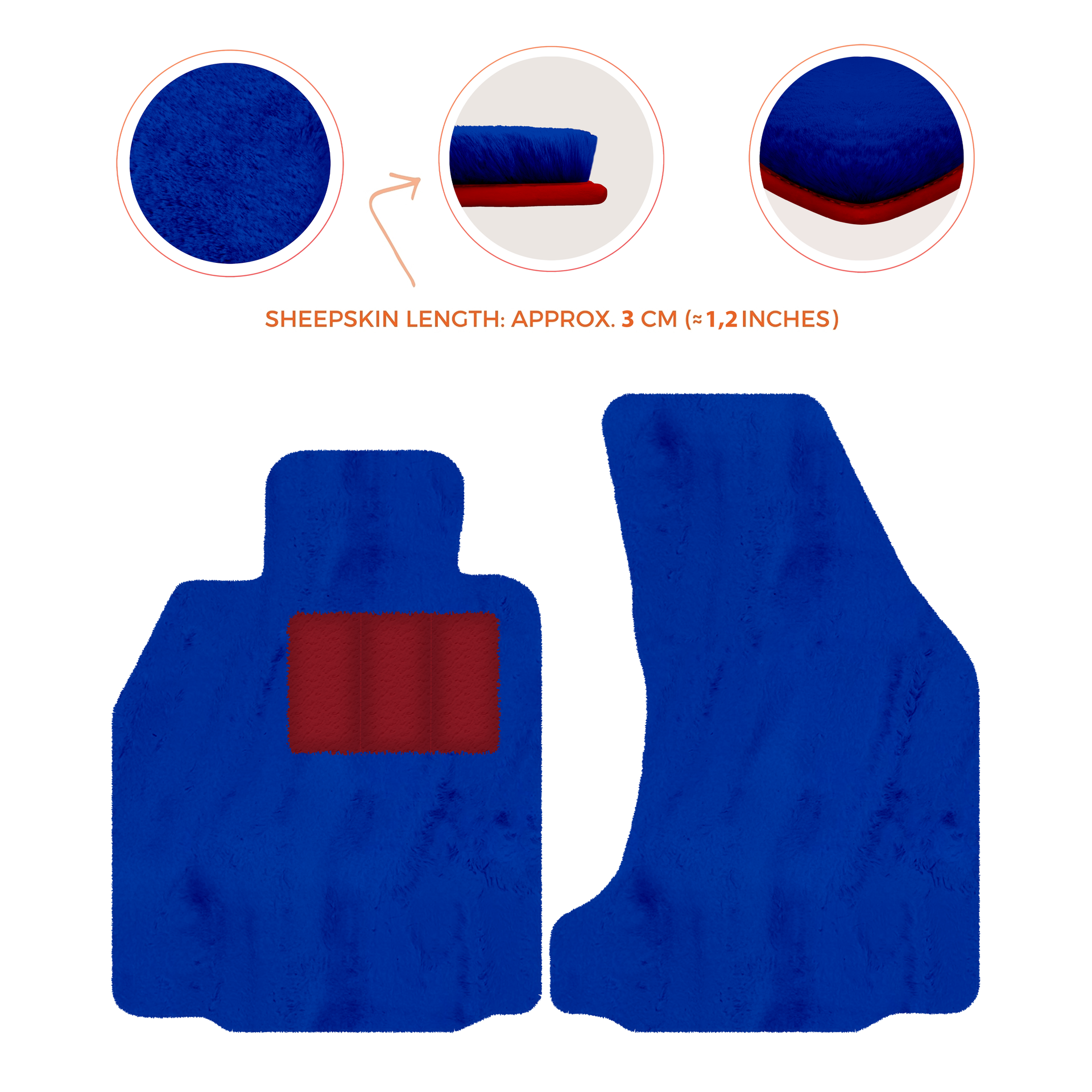 Premium Sheepskin Floor Mats for Porsche 718 Boxster (2016-2023)