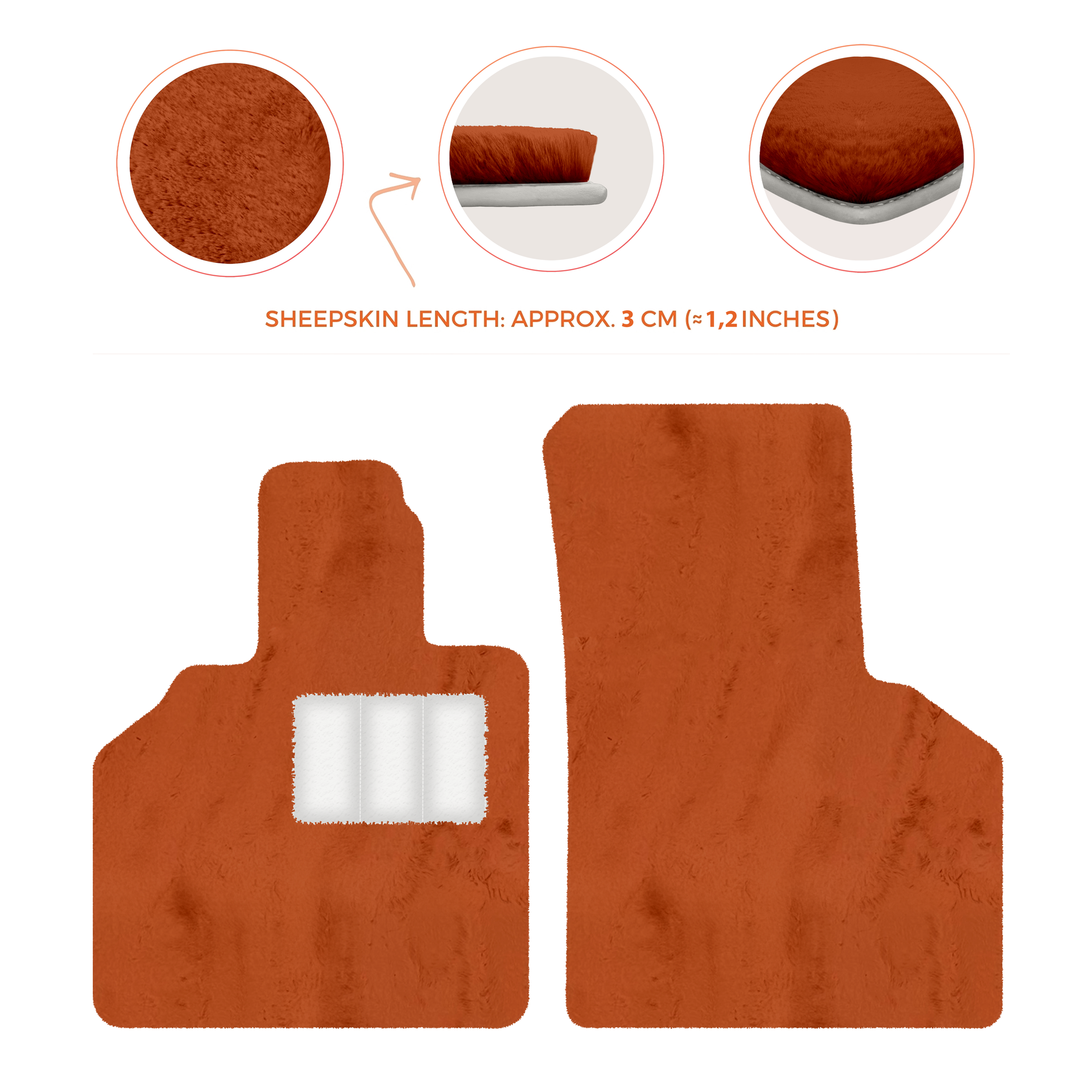 Premium Sheepskin Floor Mats for Lamborghini Aventador (2012-2022)