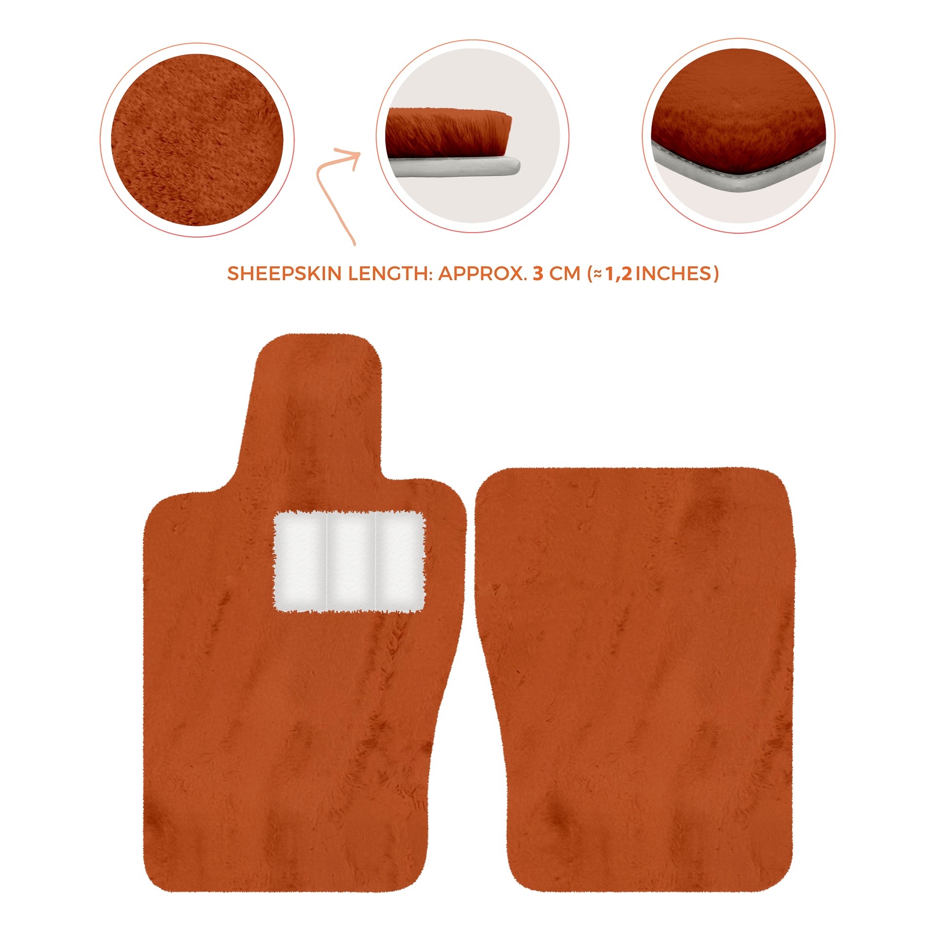 Premium Sheepskin Floor Mats for Aston Martin V8 Vantage (2019-2025)