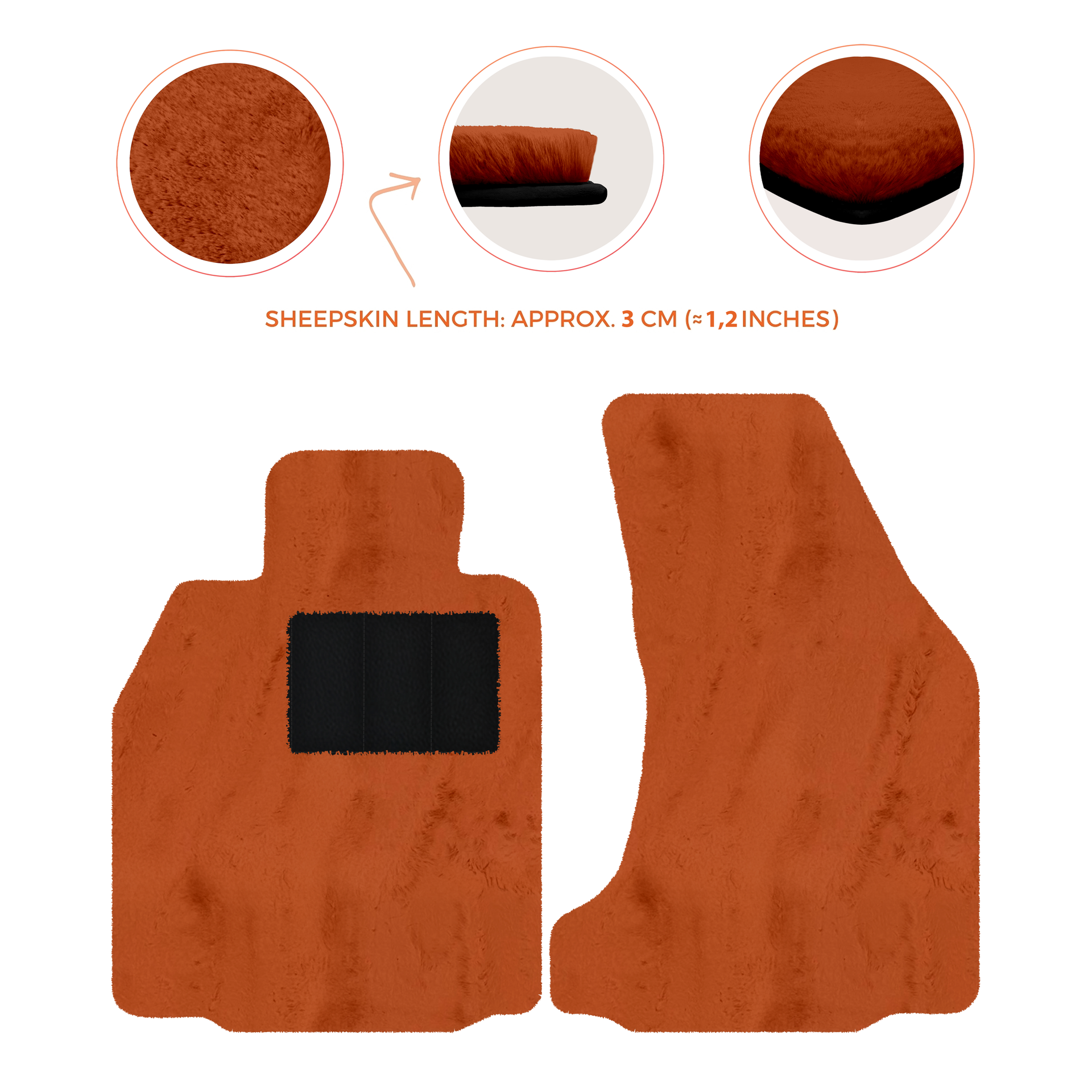 Premium Sheepskin Floor Mats for Porsche 718 Boxster (2016-2023)