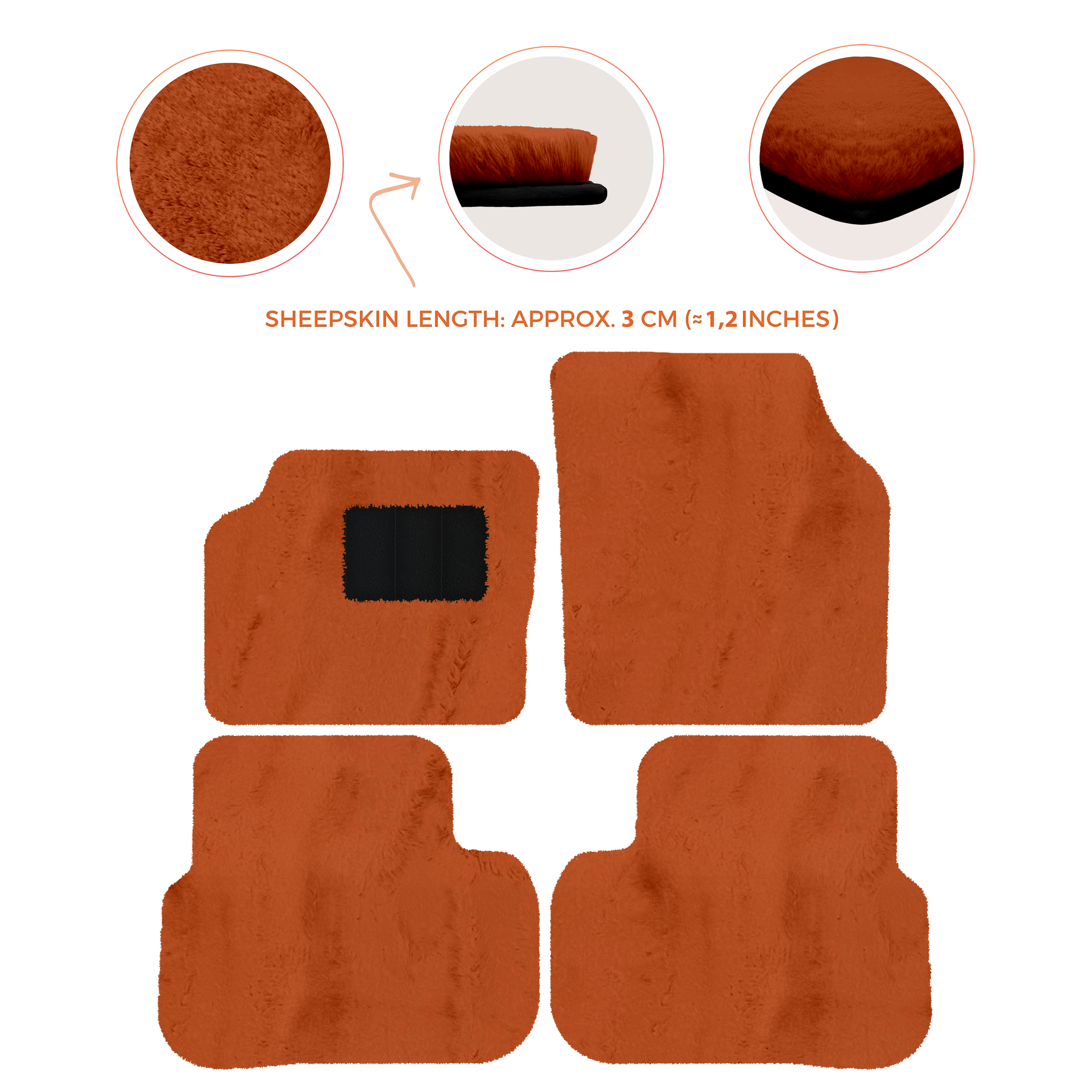 Luxury Sheepskin Floor Mats for Aston Martin V8 Coupe (1996-2000)