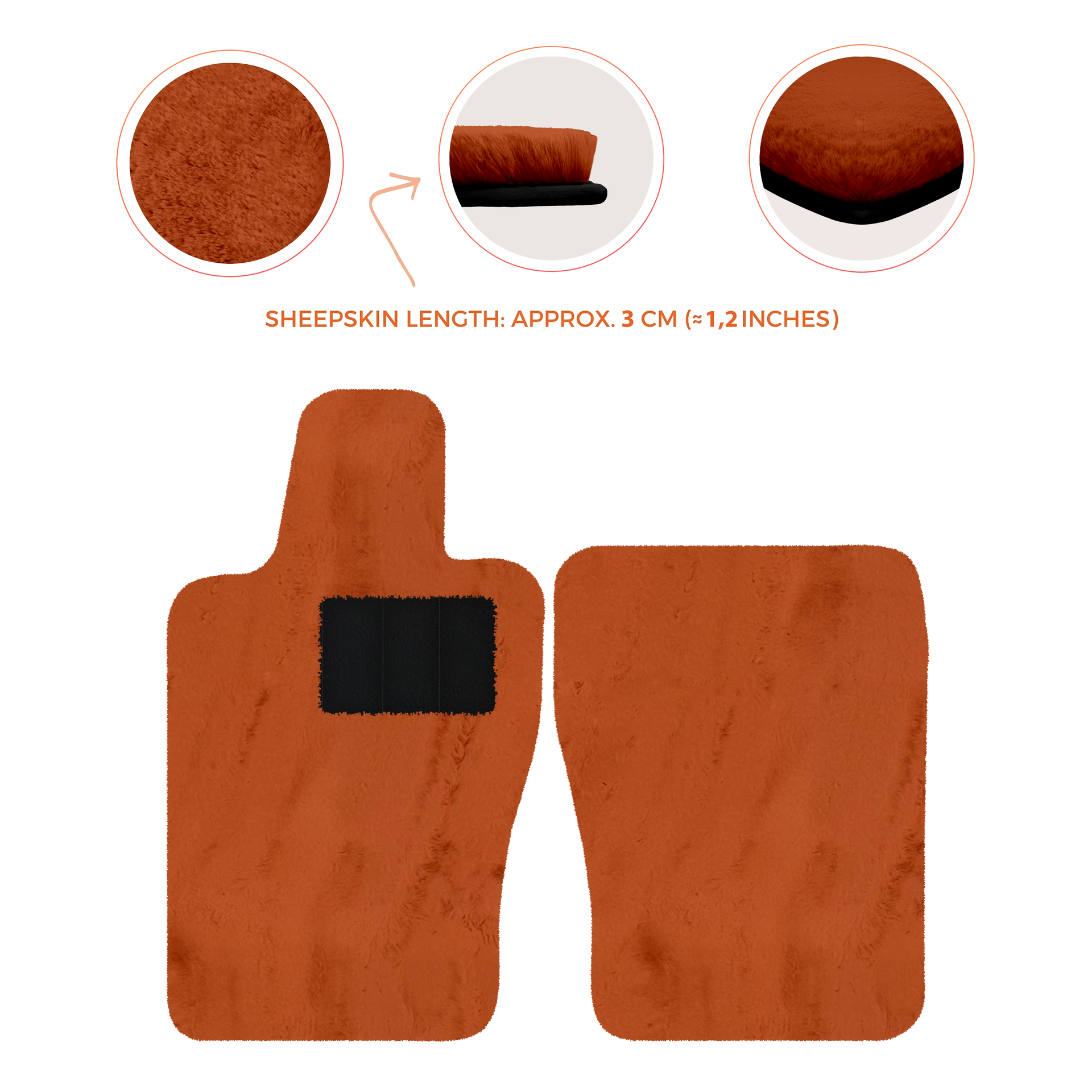 Premium Sheepskin Floor Mats for Aston Martin V8 Vantage (2019-2025)