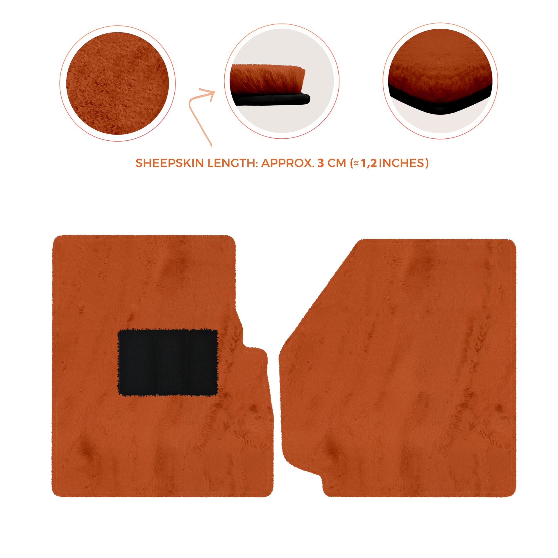 Premium Sheepskin Floor Mats for Land Rover Discovery (2004-2009)