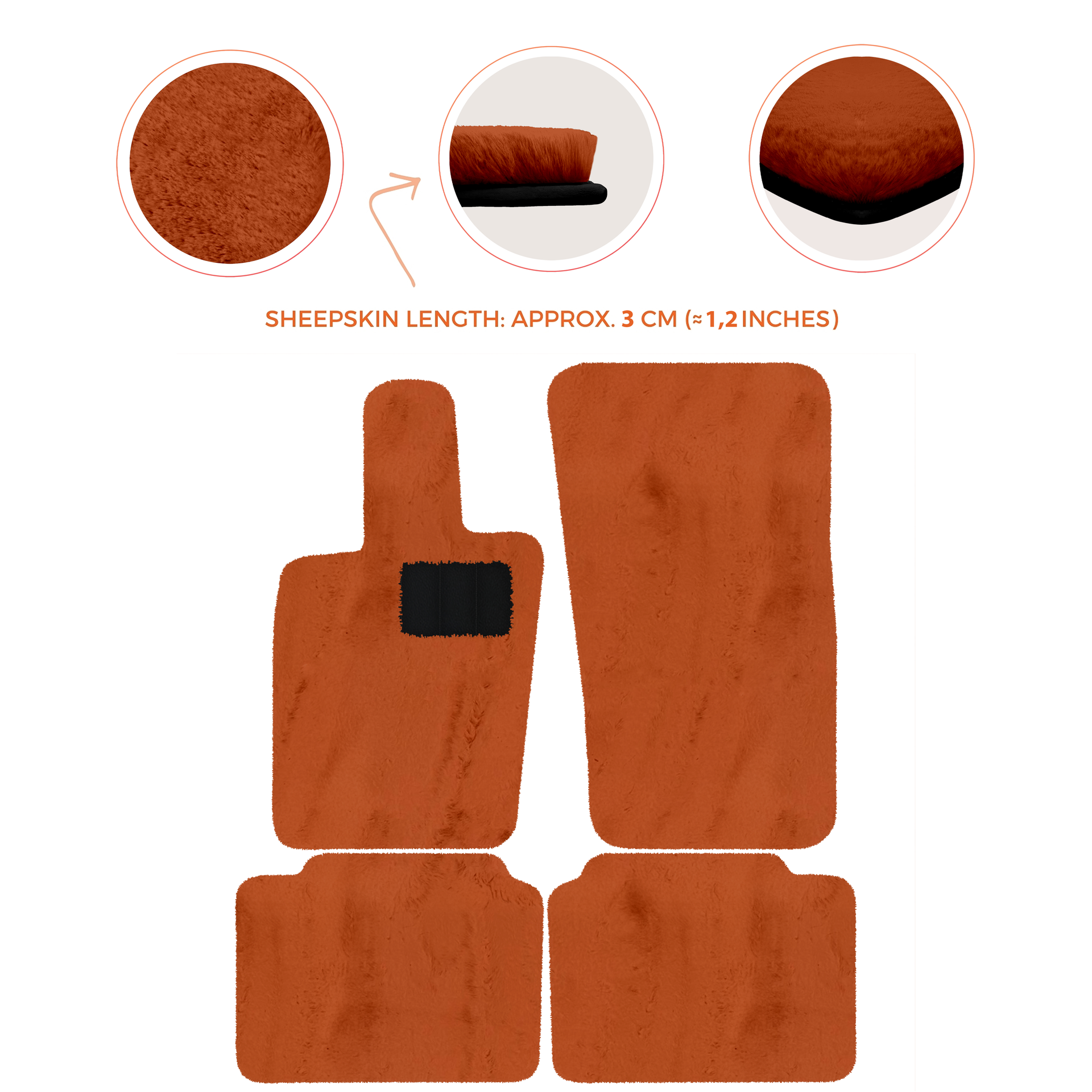 Luxury Sheepskin Floor Mats for Porsche Panamera (2017-2023)