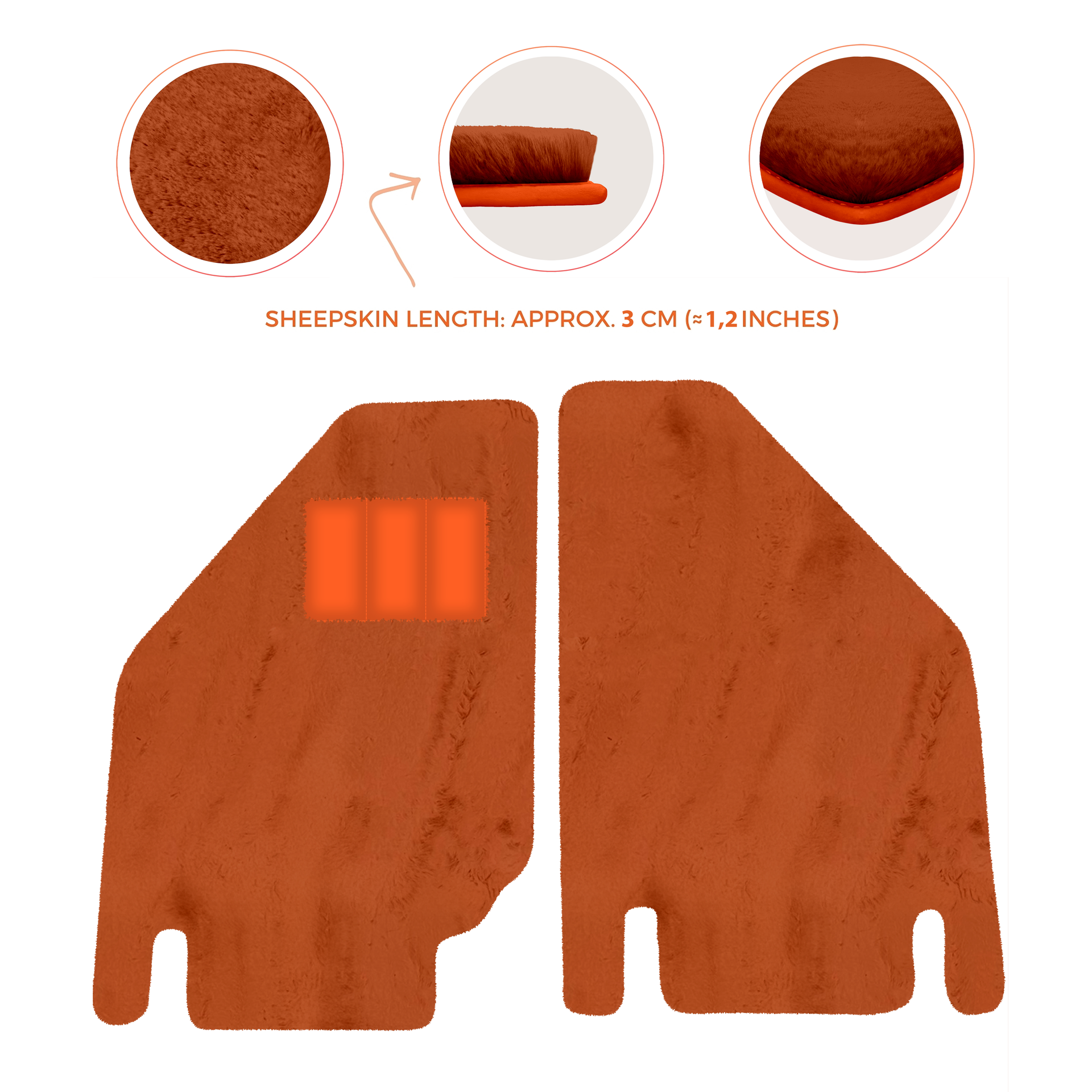 Premium Sheepskin Floor Mats for Ferrari Purosangue (2023-2024)