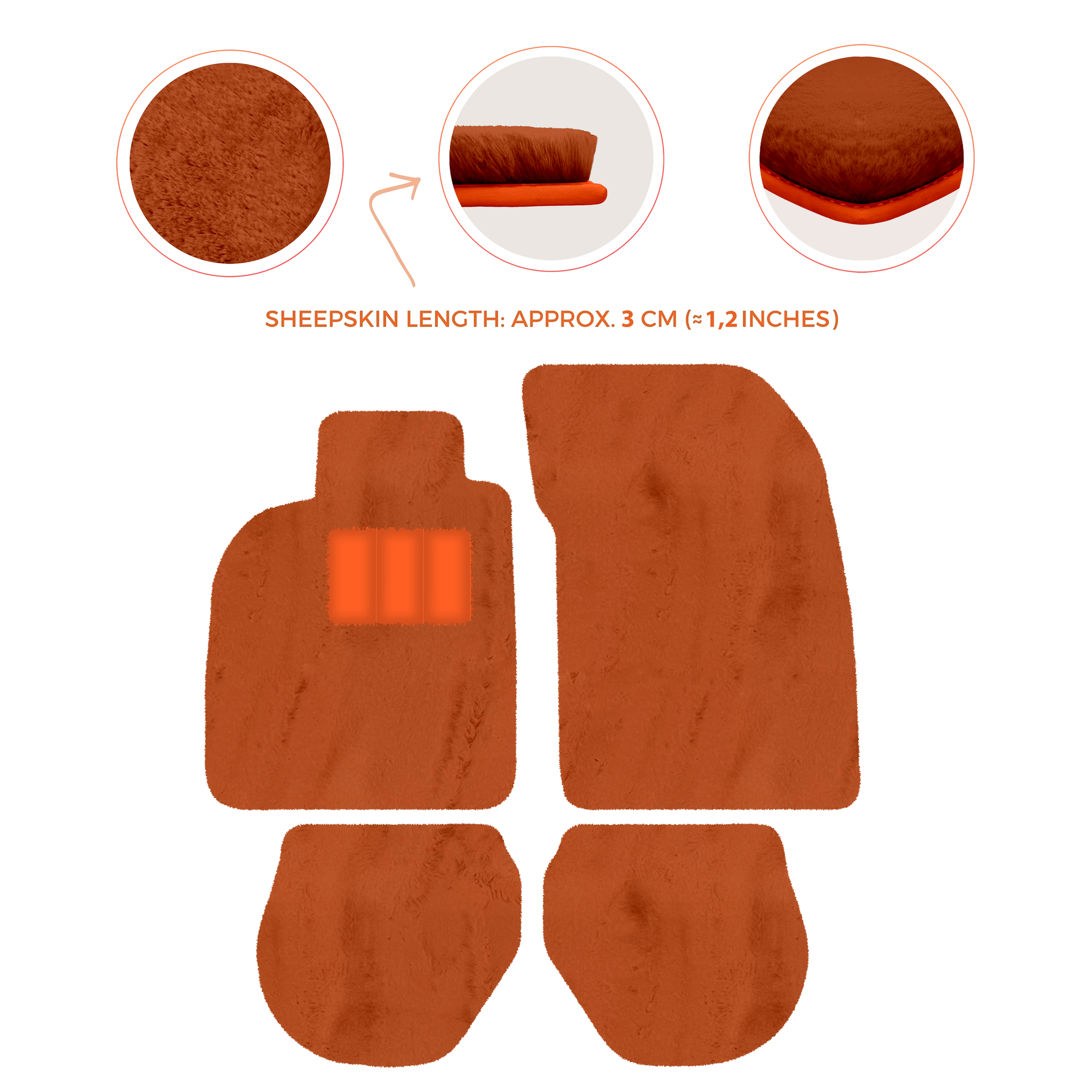 Customizable Leather Floor Mats with Square Pattern for Porsche 911 - 993 (1994-1998) - AutoWin