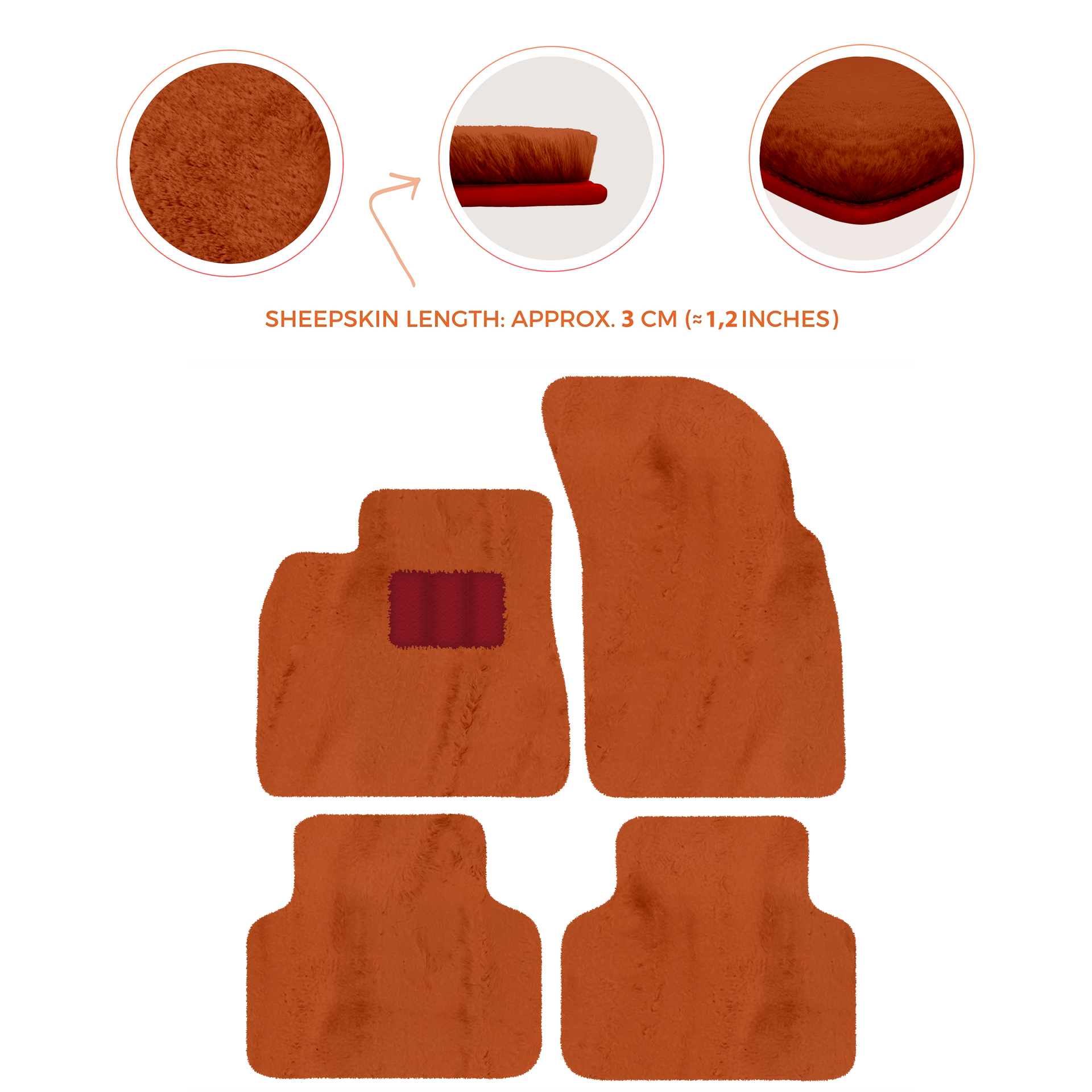 Premium Luxury Sheepskin Floor Mats for Bentley Bentayga 2015-2023