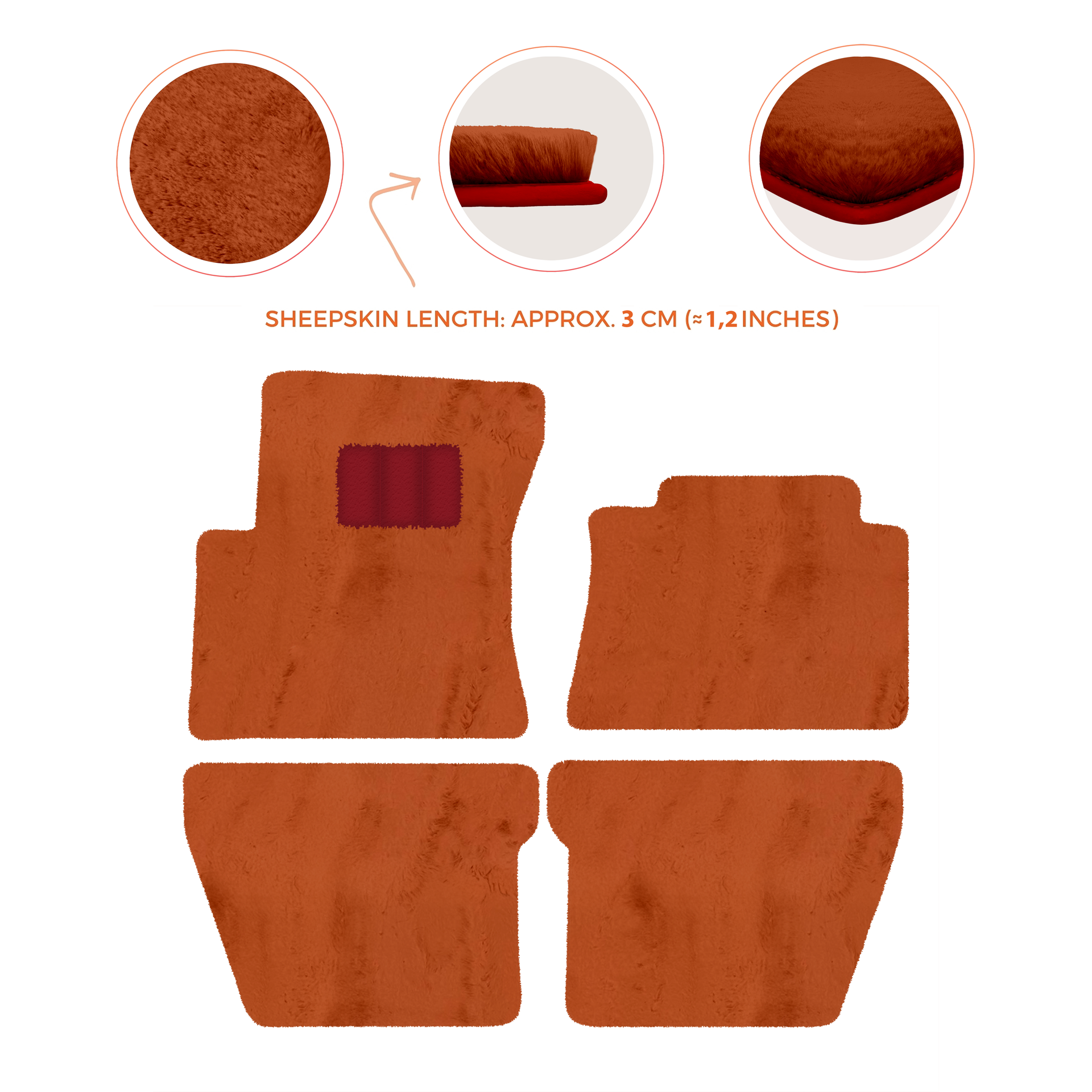 Premium Sheepskin Floor Mats for Bentley Flying Spur (2019-2023)