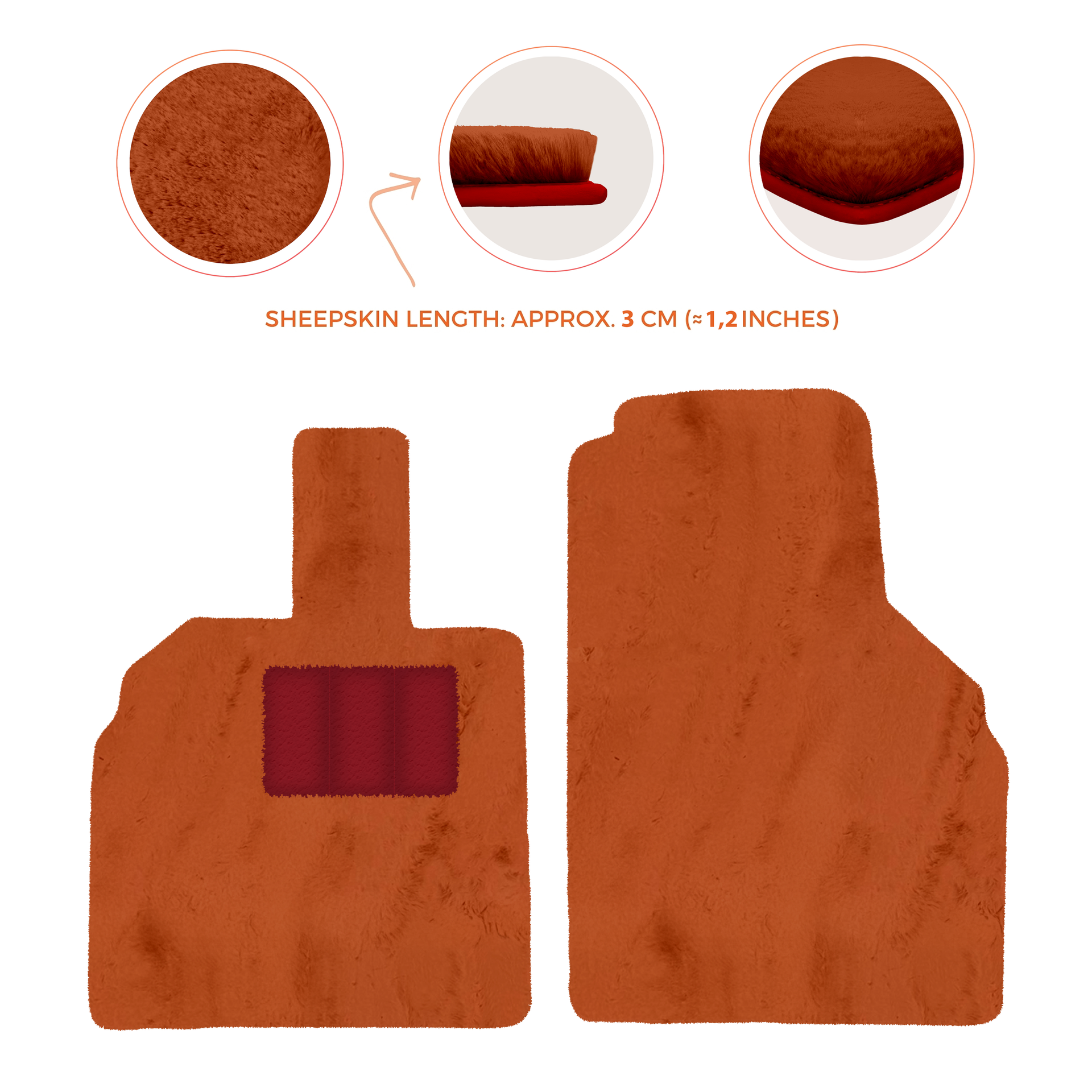 Premium Sheepskin Floor Mats for Lamborghini Aventador (2012-2022)