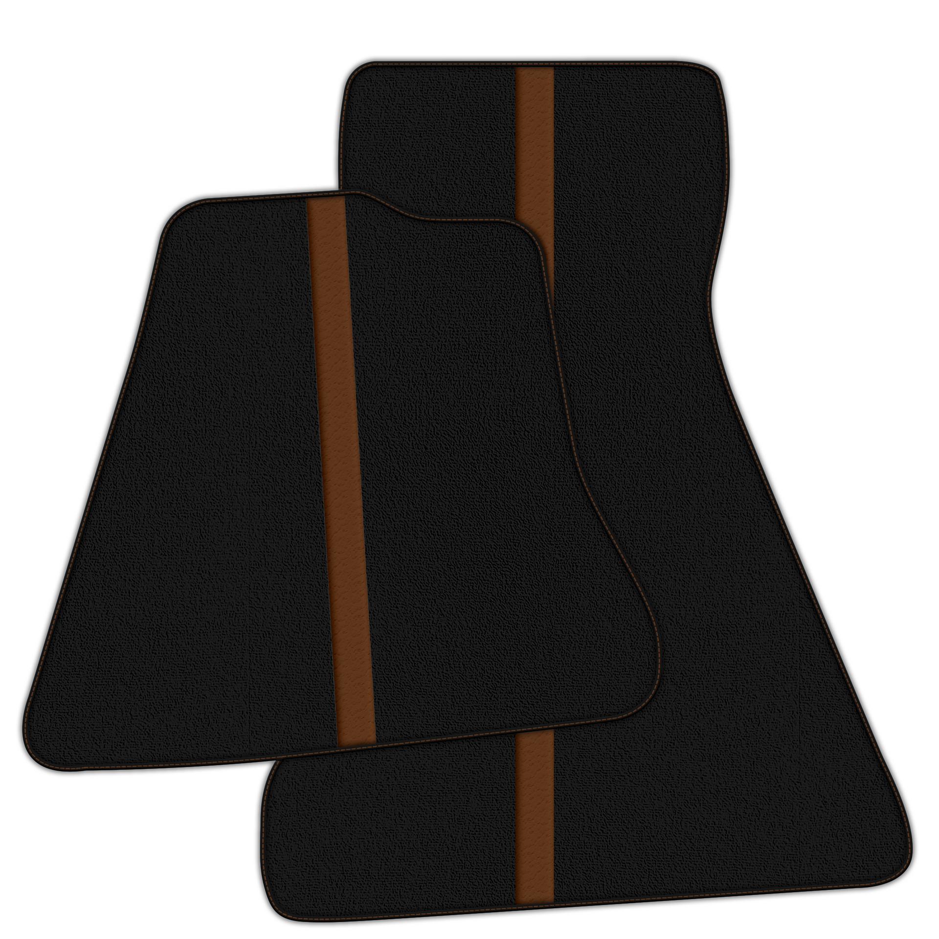Black Floor Mats with Leather Line for McLaren 750S (2023-2025) - Various Colors