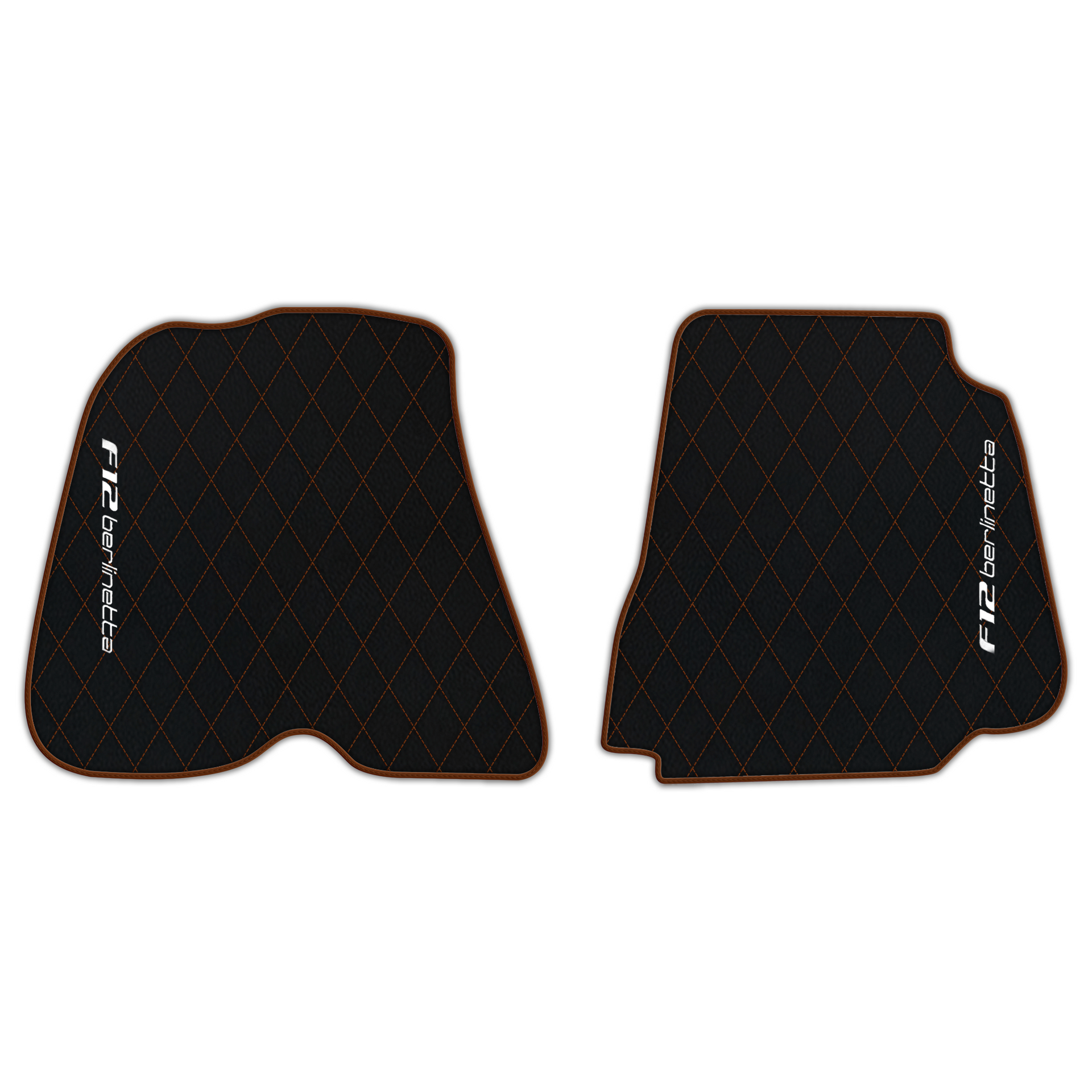 Premium Black Leather Floor Mats for Ferrari California | Full Set
