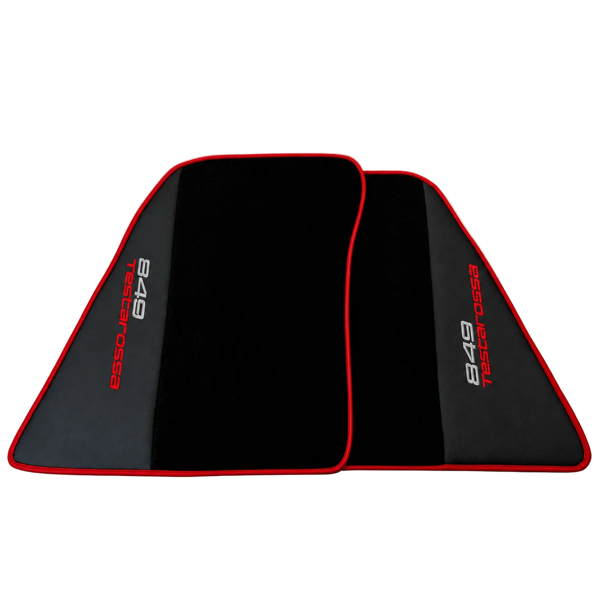 Black Leather Floor Mats Daytona Pattern for Ferrari 849 Testarossa (2026-2027)