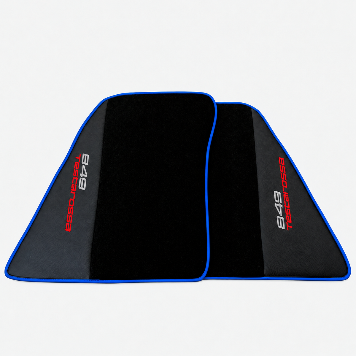 Black Leather Floor Mats Daytona Pattern for Ferrari 849 Testarossa (2026-2027)