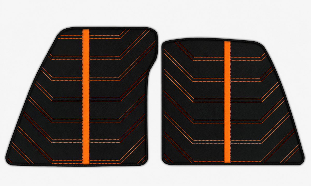 Black Leather Floor Mats Daytona Pattern for Ferrari 849 Testarossa (2026-2027)