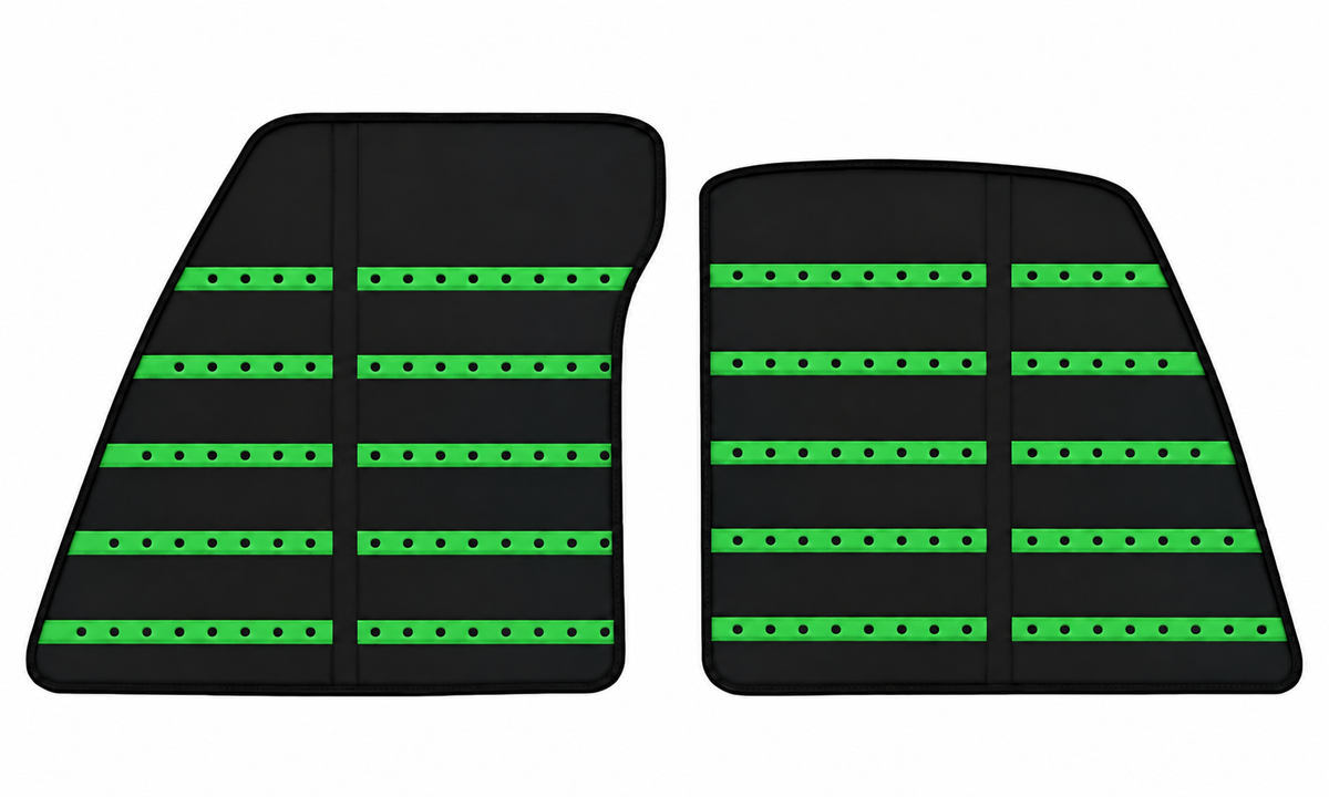 Black Leather Floor Mats Daytona Pattern for Ferrari 849 Testarossa (2026-2027)