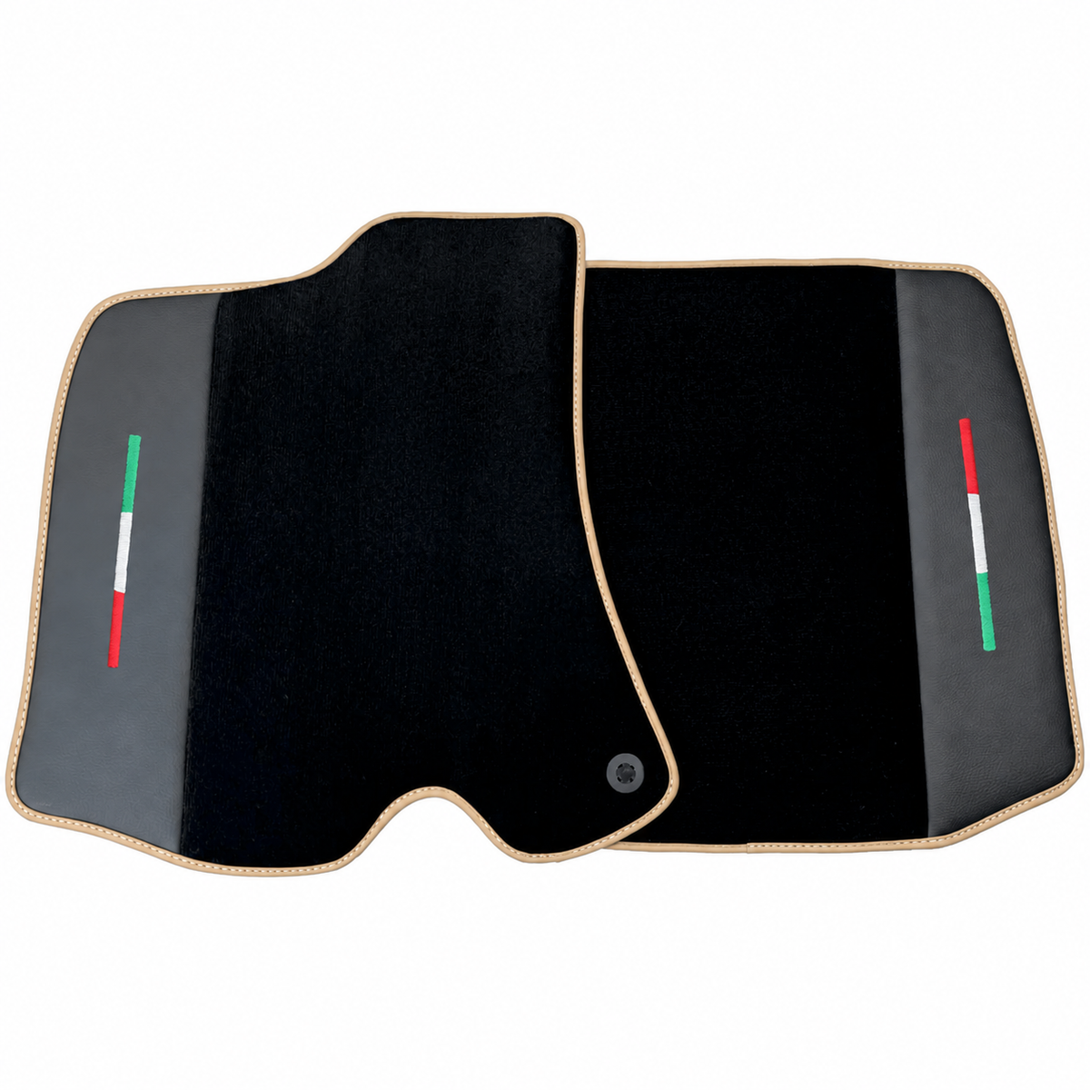 Black Floor Mats for Ferrari Amalfi (2025-2027) with Leather