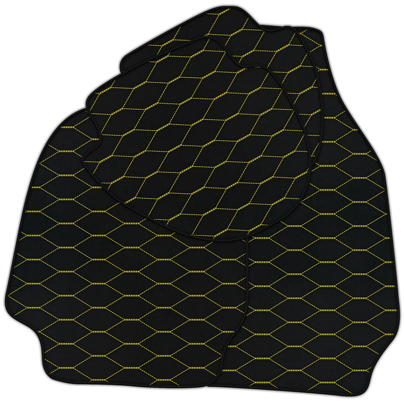 Customizable Leather Floor Mats with Viper Hex Pattern for Porsche Classic 911 (1963-1989)