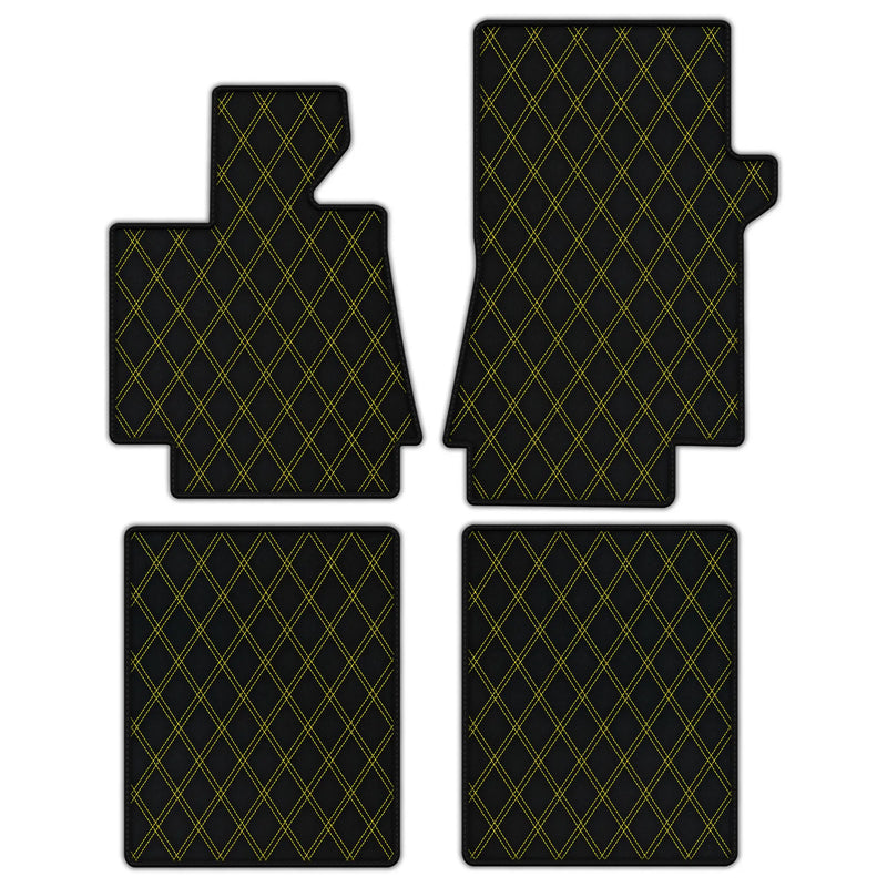 Customizable Leather Floor Mats with Double Diamond Pattern for Bentley Arnage T (1998-2009)