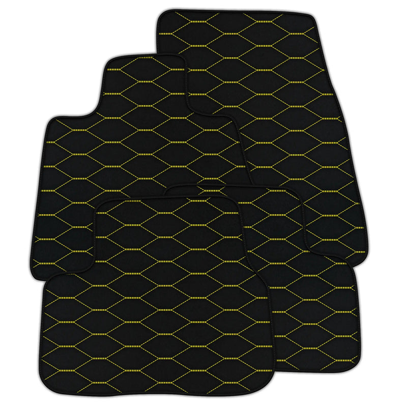 Customizable Leather Floor Mats with Viper Hex Pattern for Rolls Royce Cullinan (2018-2025)