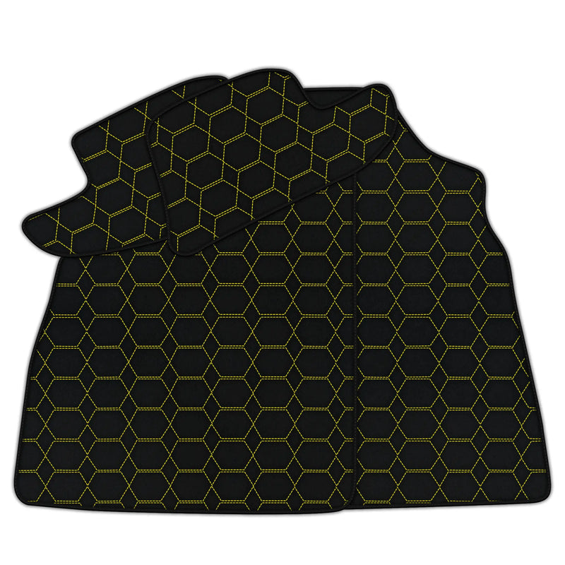 Customizable Leather Floor Mats with Hexagon Hex Pattern for Bentley Continental GT (2003–2011)