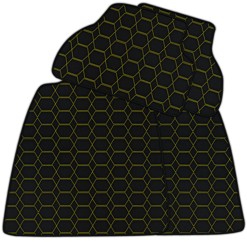 Customizable Leather Floor Mats with Hexagon Hex Pattern for Audi RS 3 8V 4-door Sedan (2015-2020)