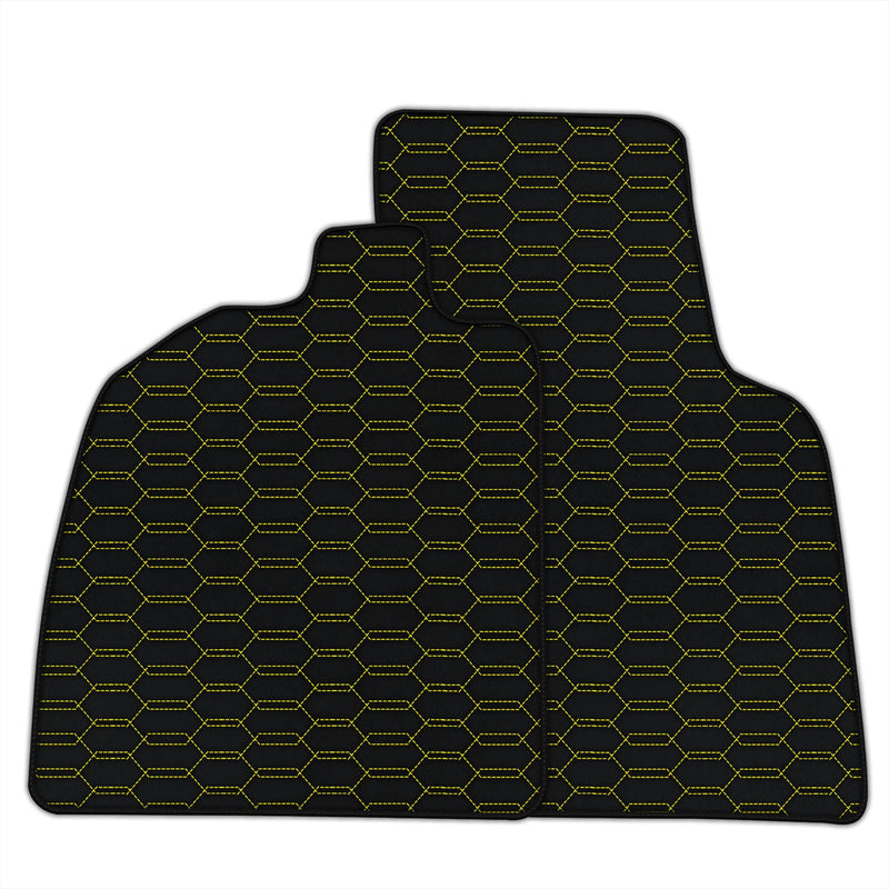 Customizable Leather Floor Mats with Interlaced Hex Pattern for Audi R8 (2015-2023)