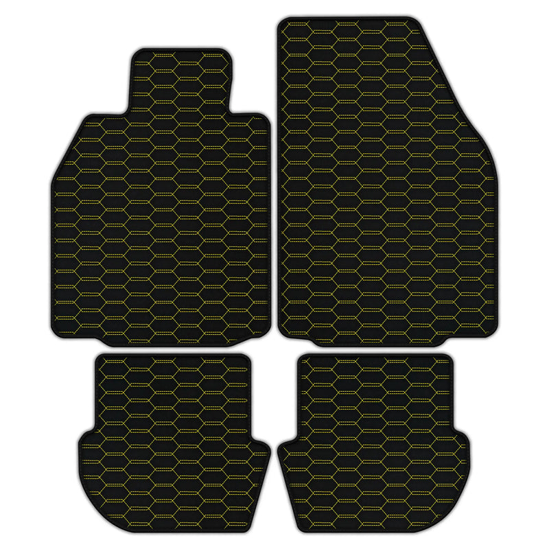 Customizable Leather Floor Mats with Interlaced Hex Pattern for Porsche 911 - 997 (2004-2012)