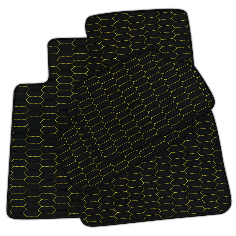 Customizable Leather Floor Mats with Raptor Hex Pattern for BMW X6M F96 SUV (2020-2024)