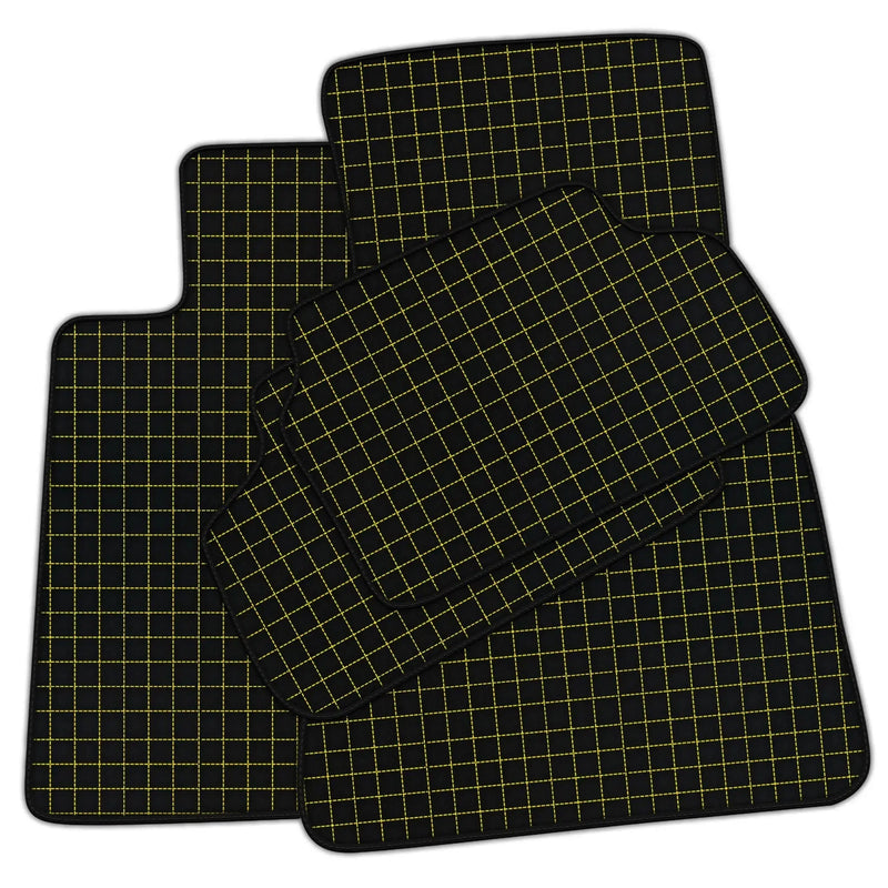 Customizable Leather Floor Mats with Square Pattern for BMW F30 4-door Sedan (2012-2019)