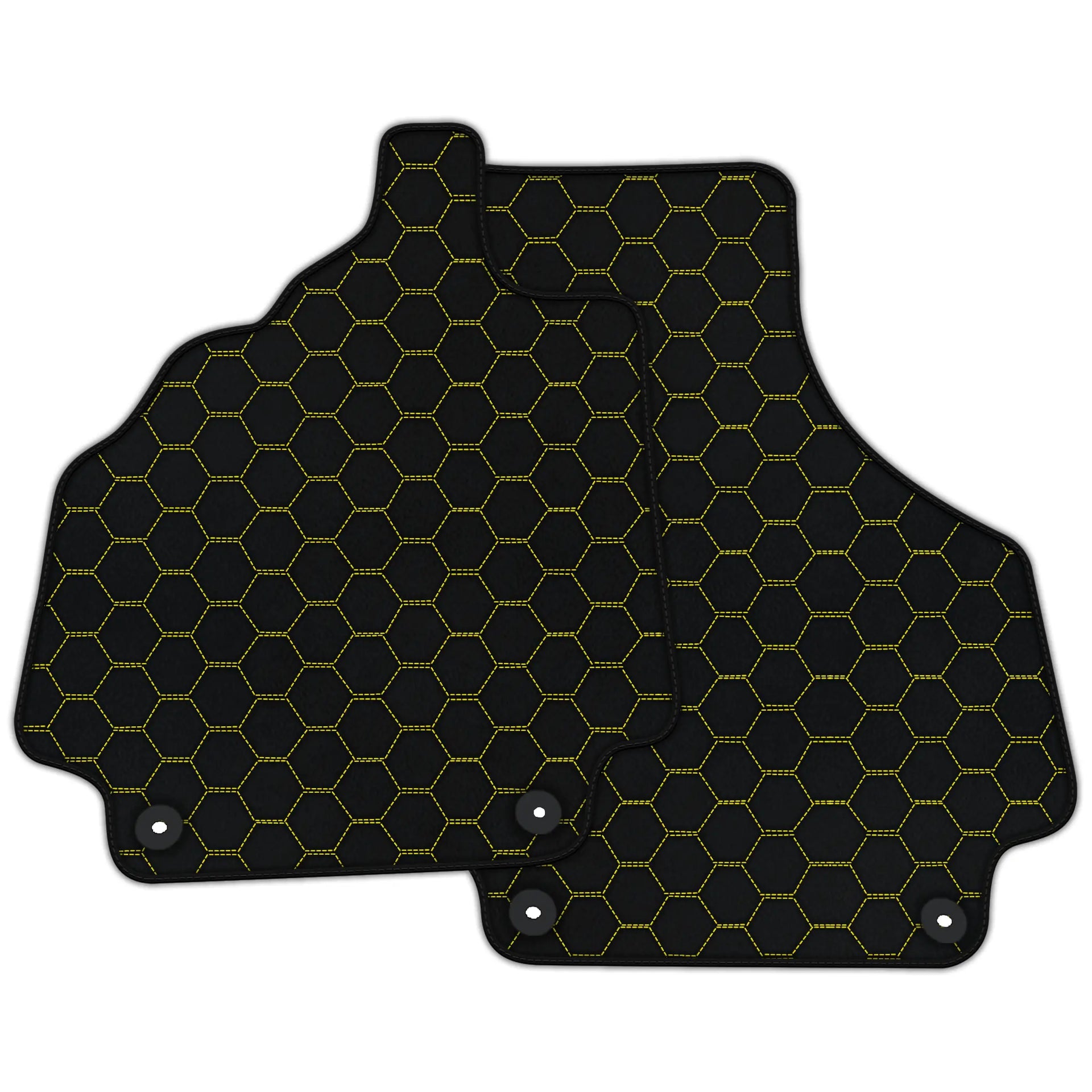 Customizable Leather Floor Mats with Symmetrical Hex Pattern for Audi R8 (2007-2015)
