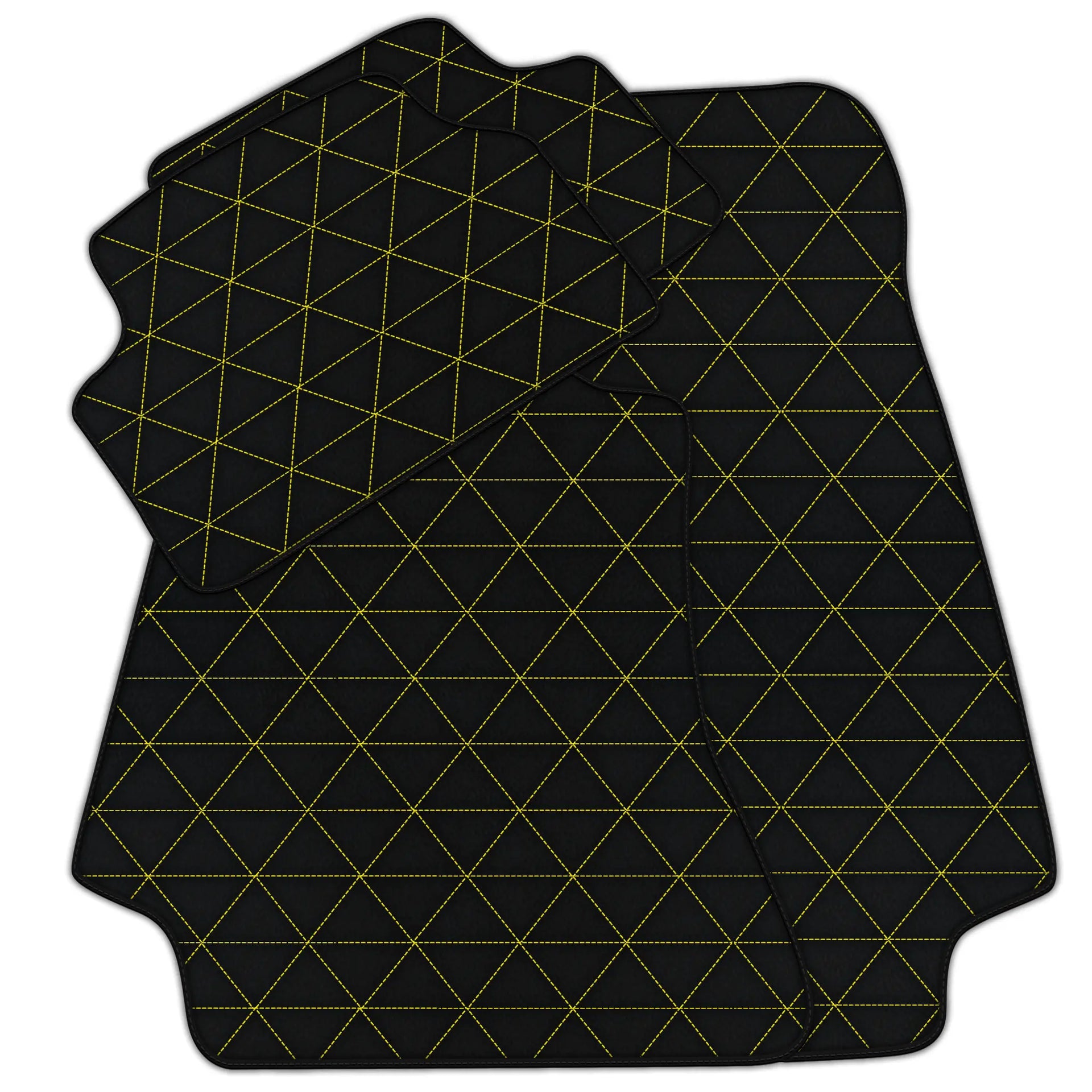 Customizable Leather Floor Mats with Triangle Pattern for Mercedes Benz A-Class W177 Hybrid (2019-2023)