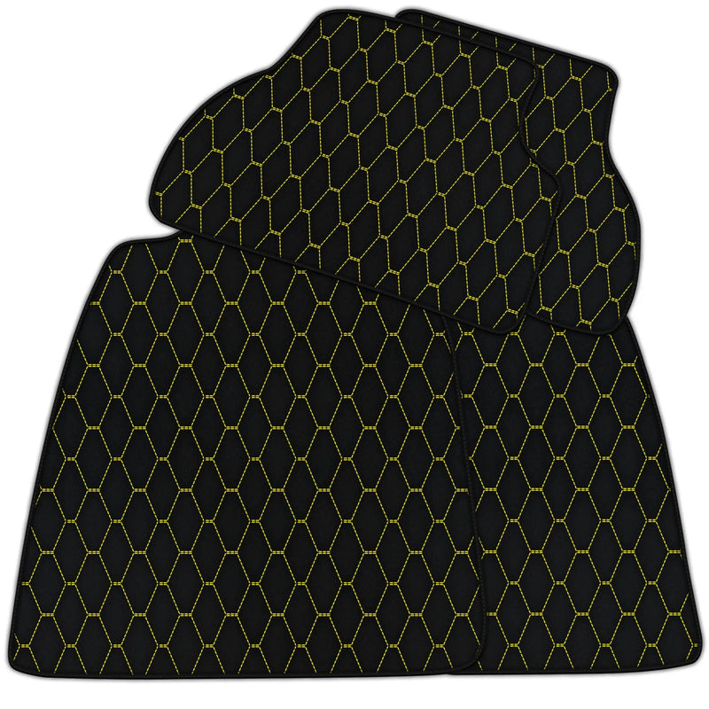 Customizable Leather Floor Mats with Vertical Hex Pattern for Audi Q2 (2016-2020)