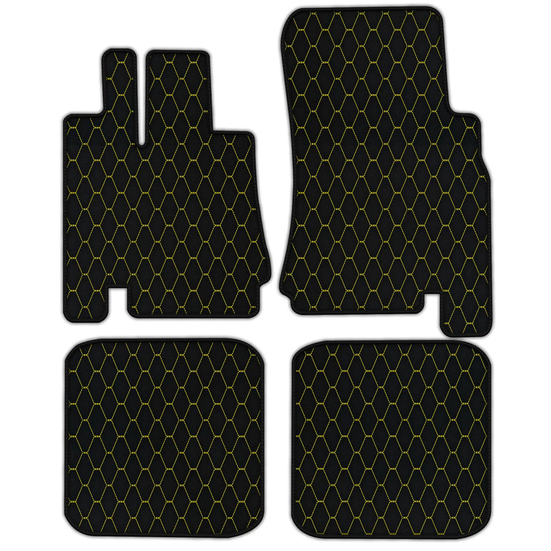 Customizable Leather Floor Mats with Vertical Hex Pattern for Bentley Green Label (1998-2009)