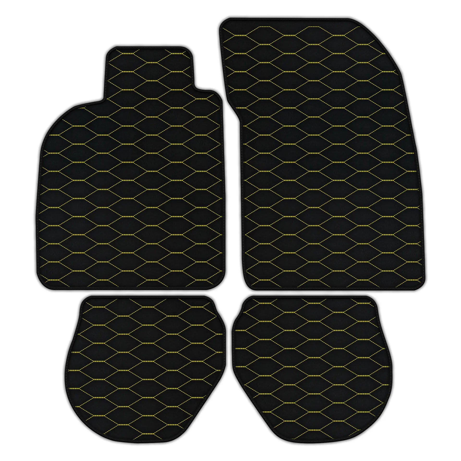 Customizable Leather Floor Mats with Viper Hex Pattern for Porsche 911 - 993 (1994-1998)
