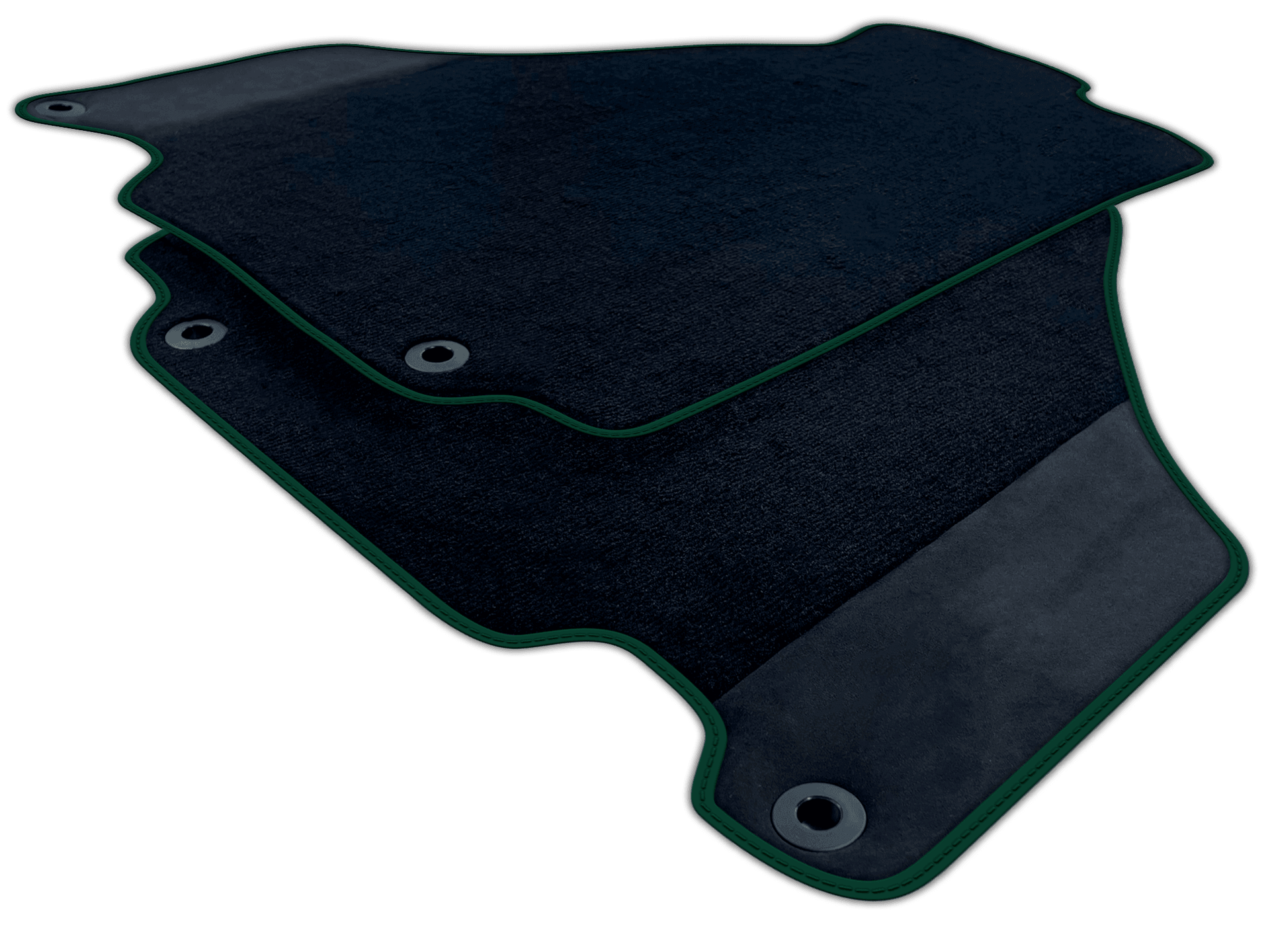 Black Floor Mats for Ferrari 360 (1999-2005) with Alcantara Leather | Various Trim Colors