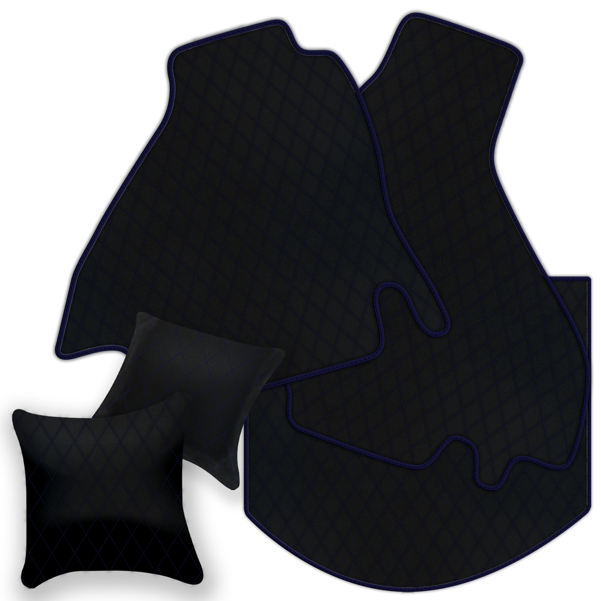 Premium Black Leather Floor Mats for Ferrari 512 TR (1992-1994)