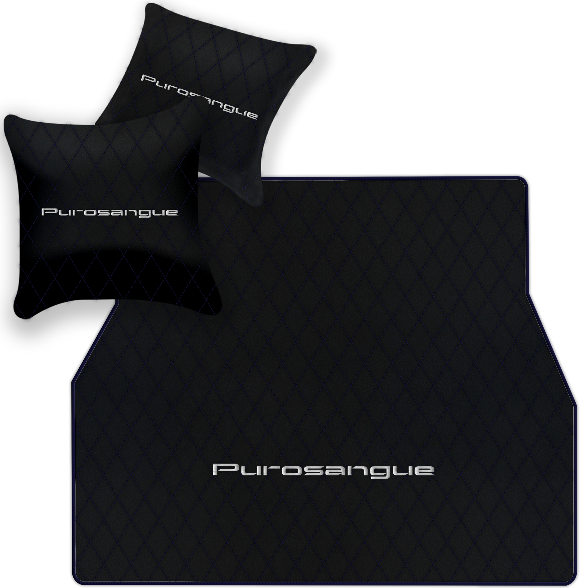 Premium Black Leather Floor Mats for Rolls Royce Shadow (1965-1977)