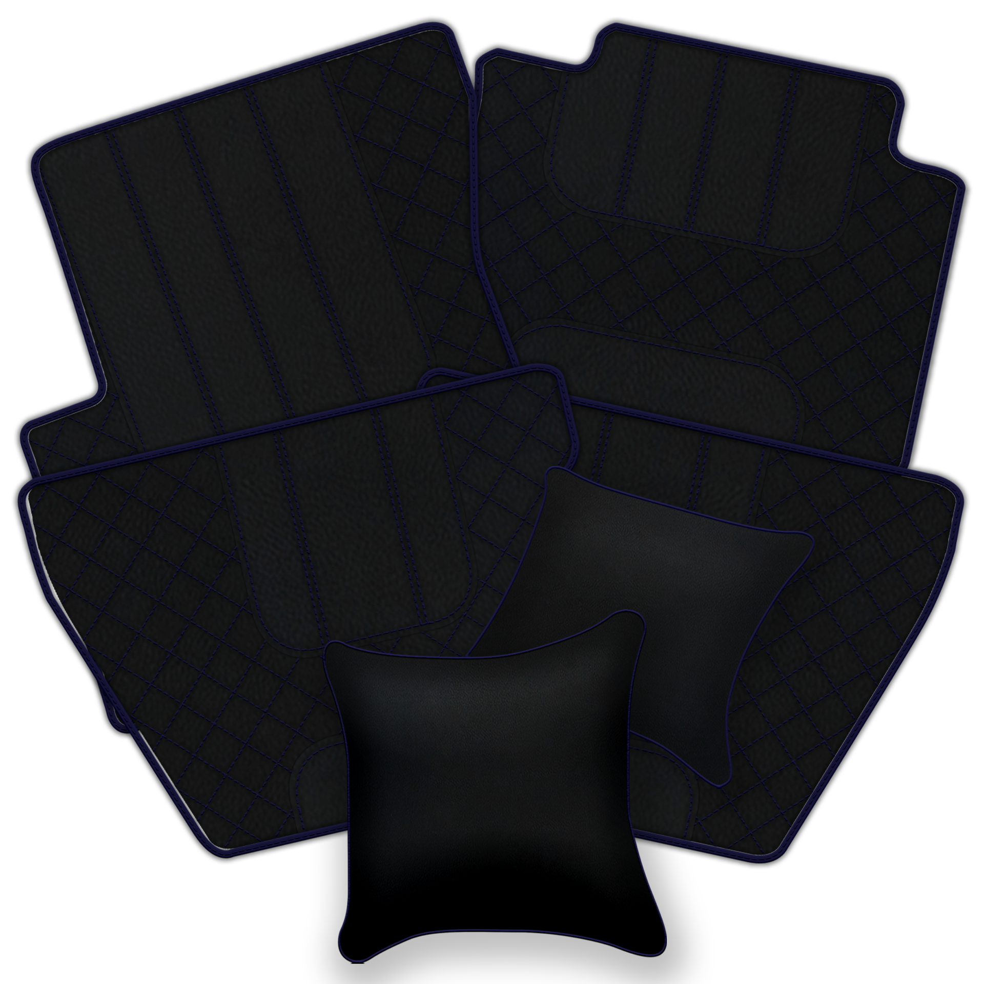 Black Leather Floor Mats for Bentley Flying Spur (2005-2013) | Luxury