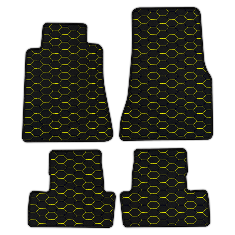 Customizable Leather Floor Mats with Divario Pattern for Ford Mustang V (2004-2010)