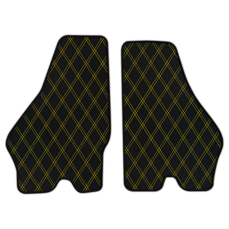 Customizable Leather Floor Mats with Double Diamond Pattern for Lamborghini Jalpa (1981-1988)